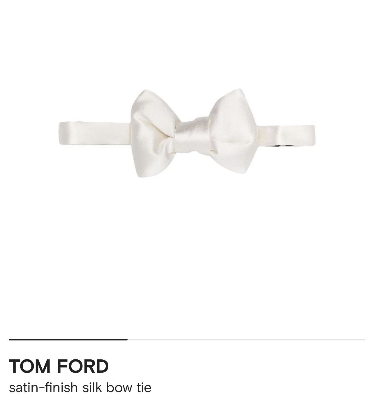 Tom Ford TOM FORD satin-finish silk bow tie white Size ONE SIZE - 10 Thumbnail