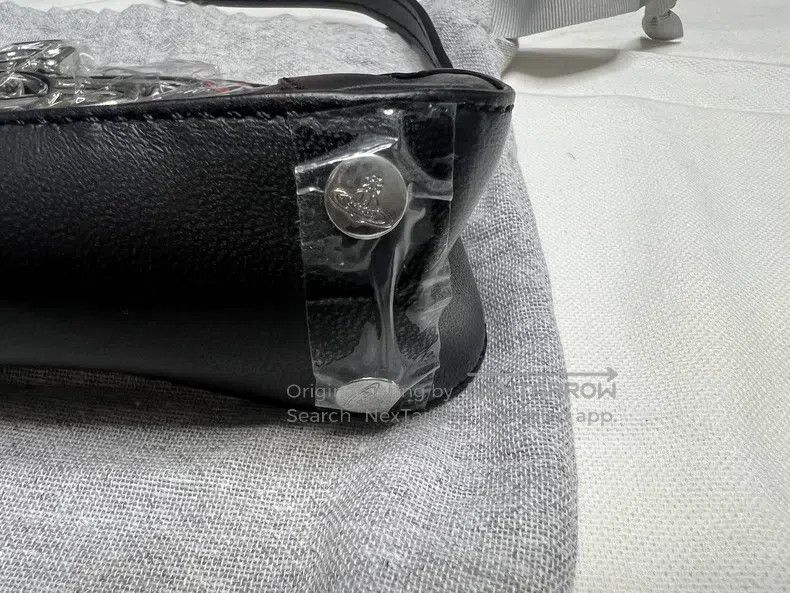 Vivienne Westwood vivienne westwood size os Saturn Crescent Moon Bag, Black C Size ONE SIZE - 3 Thumbnail