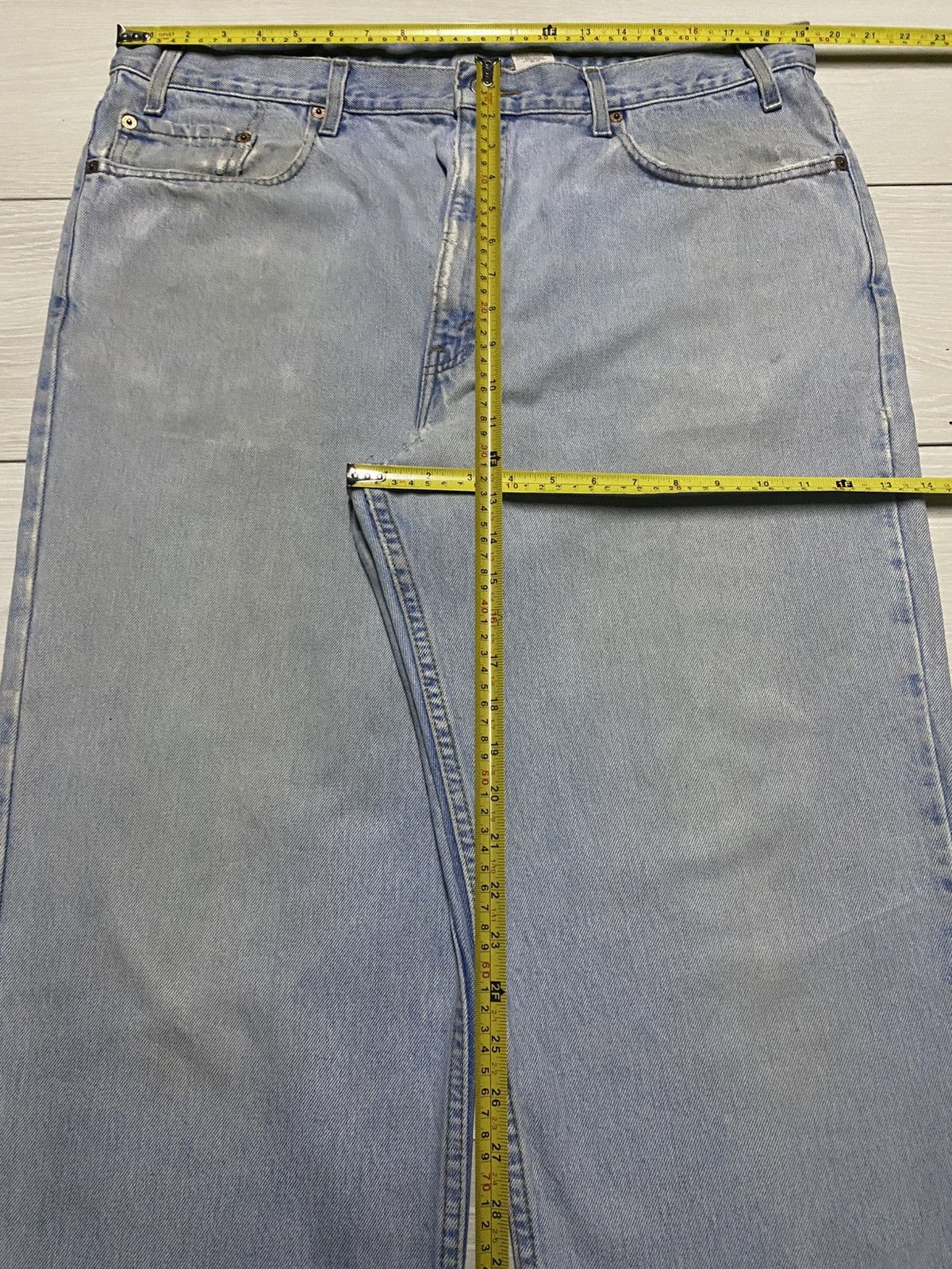 Levi's Vintage Levis 550 Light Wash Distressed Jeans Size US 38 / EU 54 - 13 Thumbnail