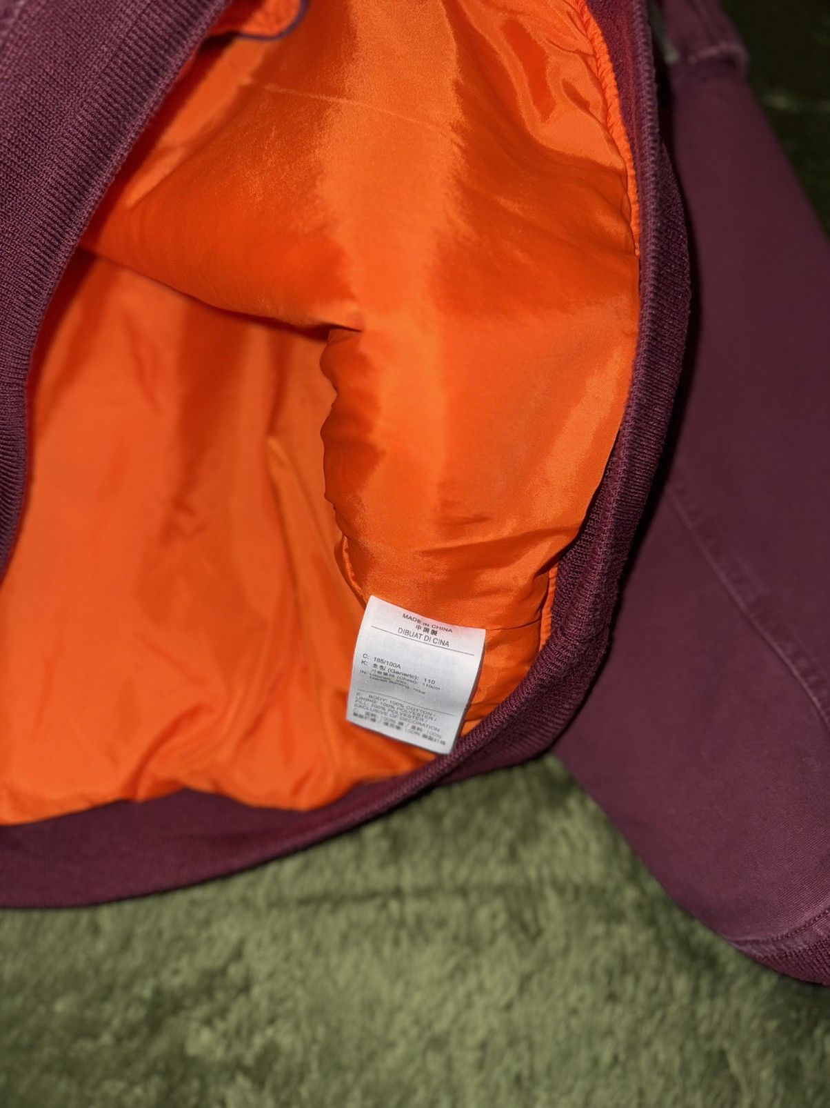 Nike [XXL] Nike Life Woven Washed Flight Jacket Maroon (Asia) Size US XXL / EU 58 / 5 - 6 Thumbnail