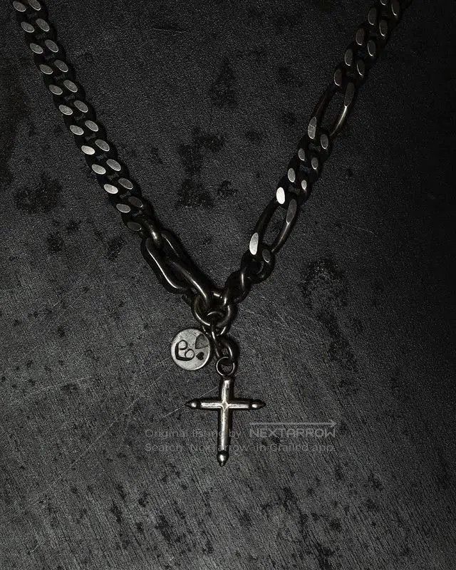 Werkstatt Munchen Silver Cross Pendant Chain Necklace. Size ONE SIZE - 1 Thumbnail