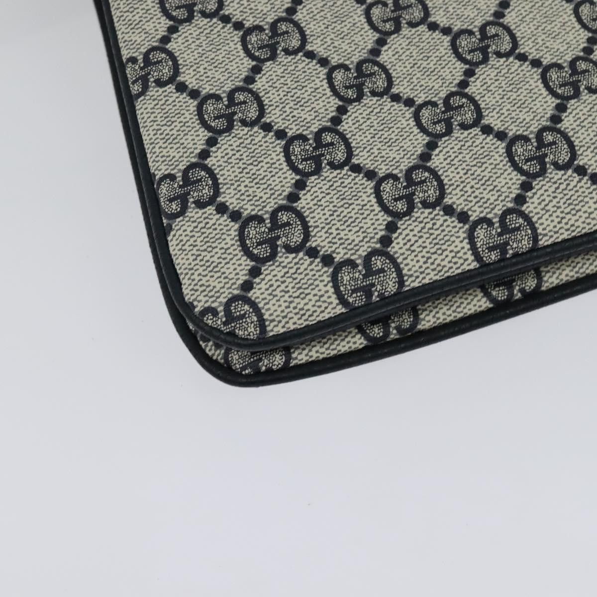 Gucci GUCCI GG Supreme Sherry Line Shoulder Bag Pvc Navy Gold 41 Size ONE SIZE - 12 Thumbnail