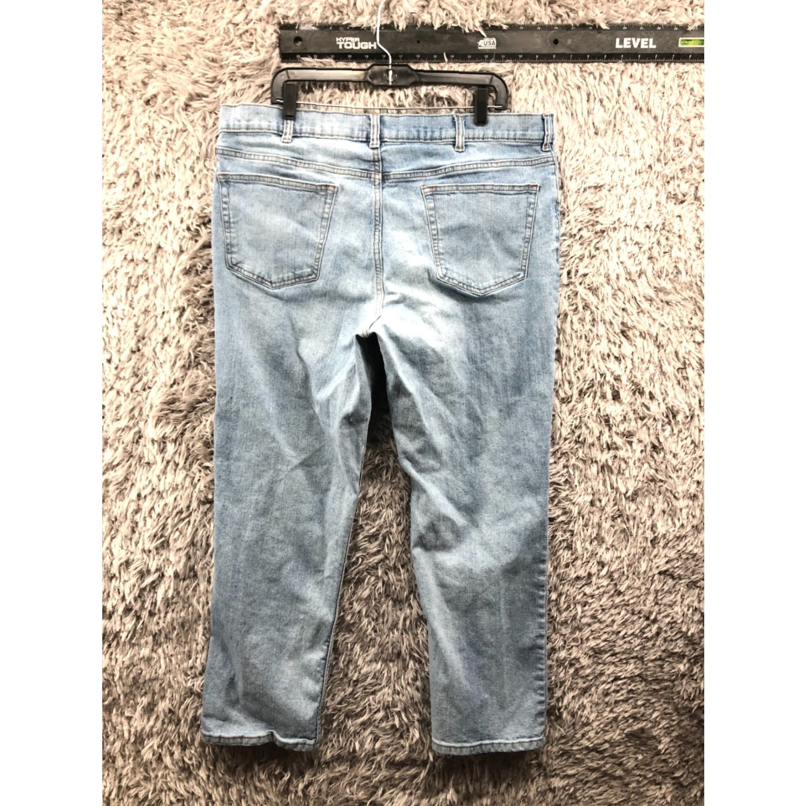 Vintage Sonoma Jeans Size 40x30 Mens Mid Rise Straight Blue Light Wash Denim 5-Pocket Regular belt loops Classic Modern 40 in Waist Boys? Wait. Size US 40 / EU 56 - 5 Thumbnail