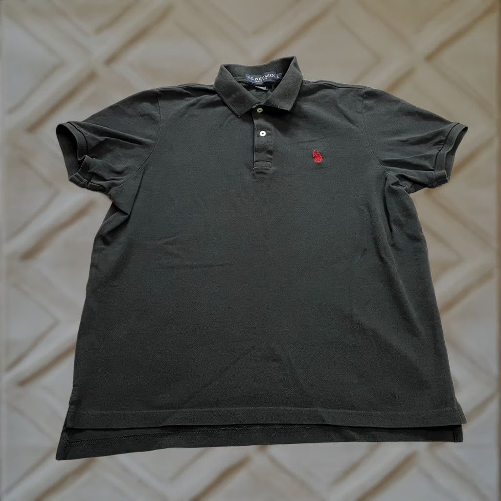 Vintage US Polo Assn. Polo Shirt Mens L Black Knit Short Sleeve Collared Logo Golf Rugby Preppy Pony Logo Shirt Size US L / EU 52-54 / 3 - 1 Thumbnail