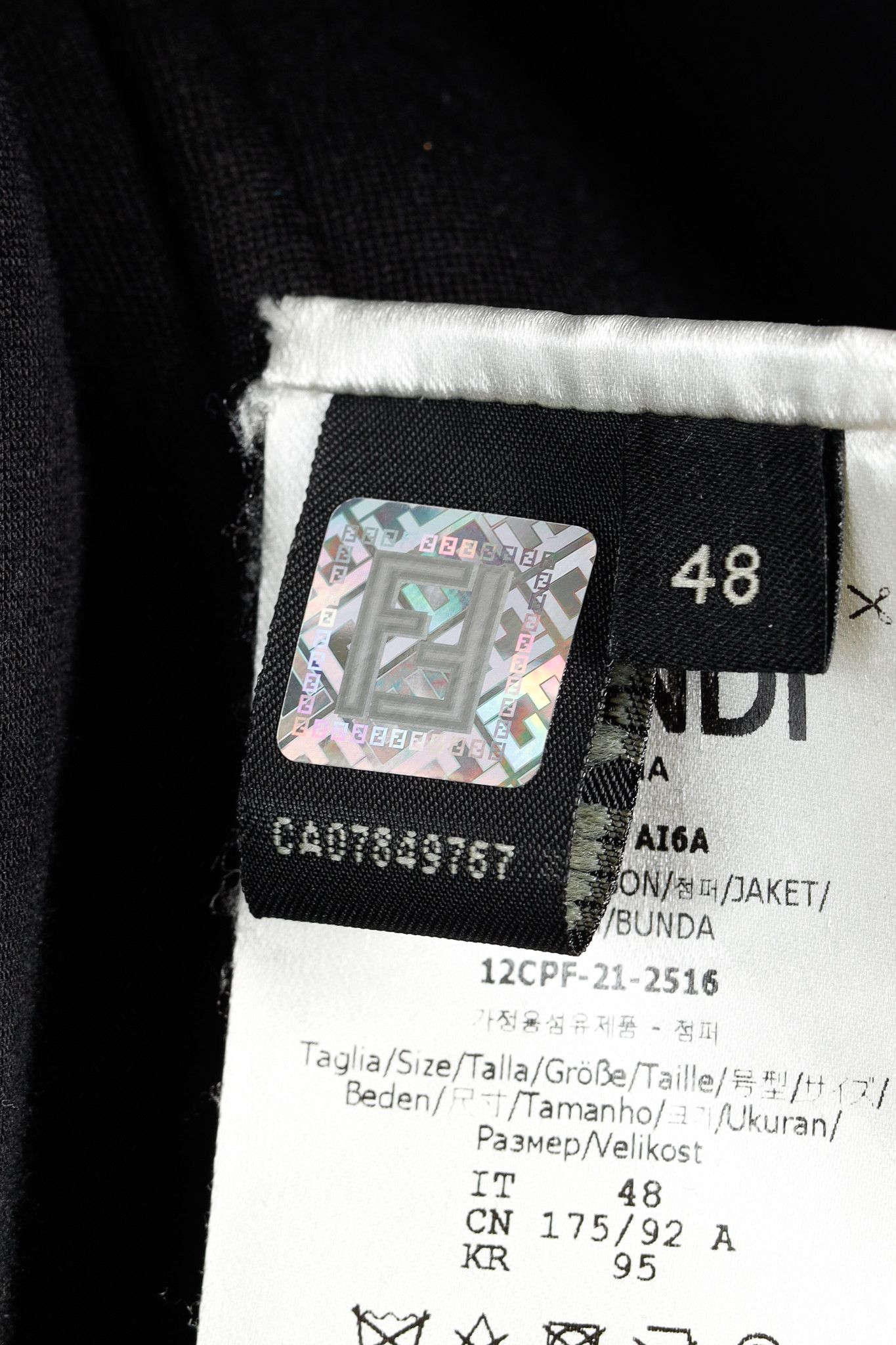 Fendi Fendi Tan Corduroy Logo-Embossed Zip Hooded Jacket Size US M / EU 48-50 / 2 - 10 Thumbnail