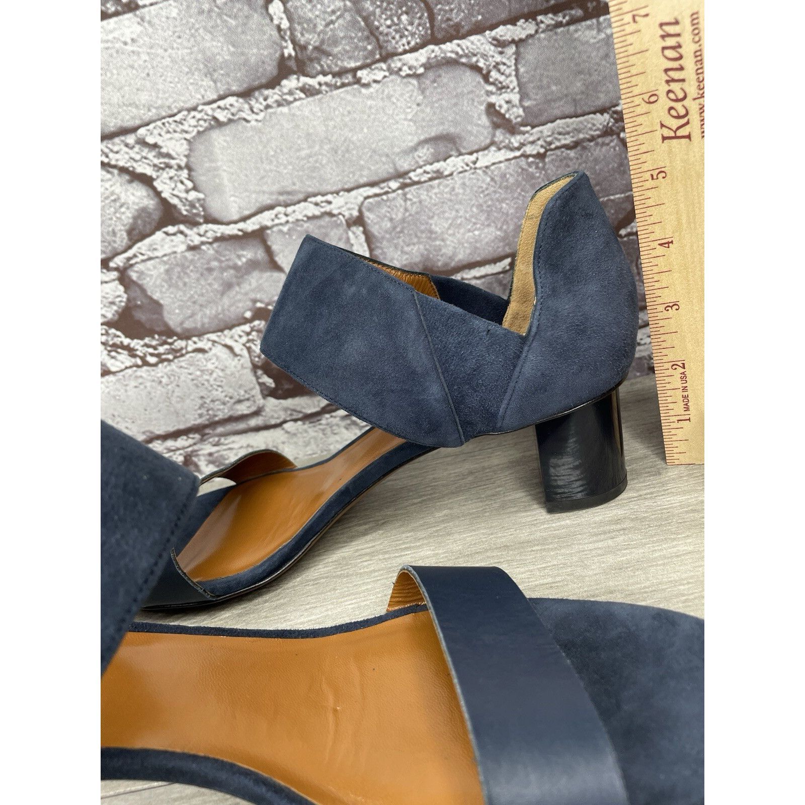 Aquatalia Aquatalia Blue Suede Leather Ankle Strap Heel Open Sandals W Size US 11 / IT 41 - 15 Thumbnail