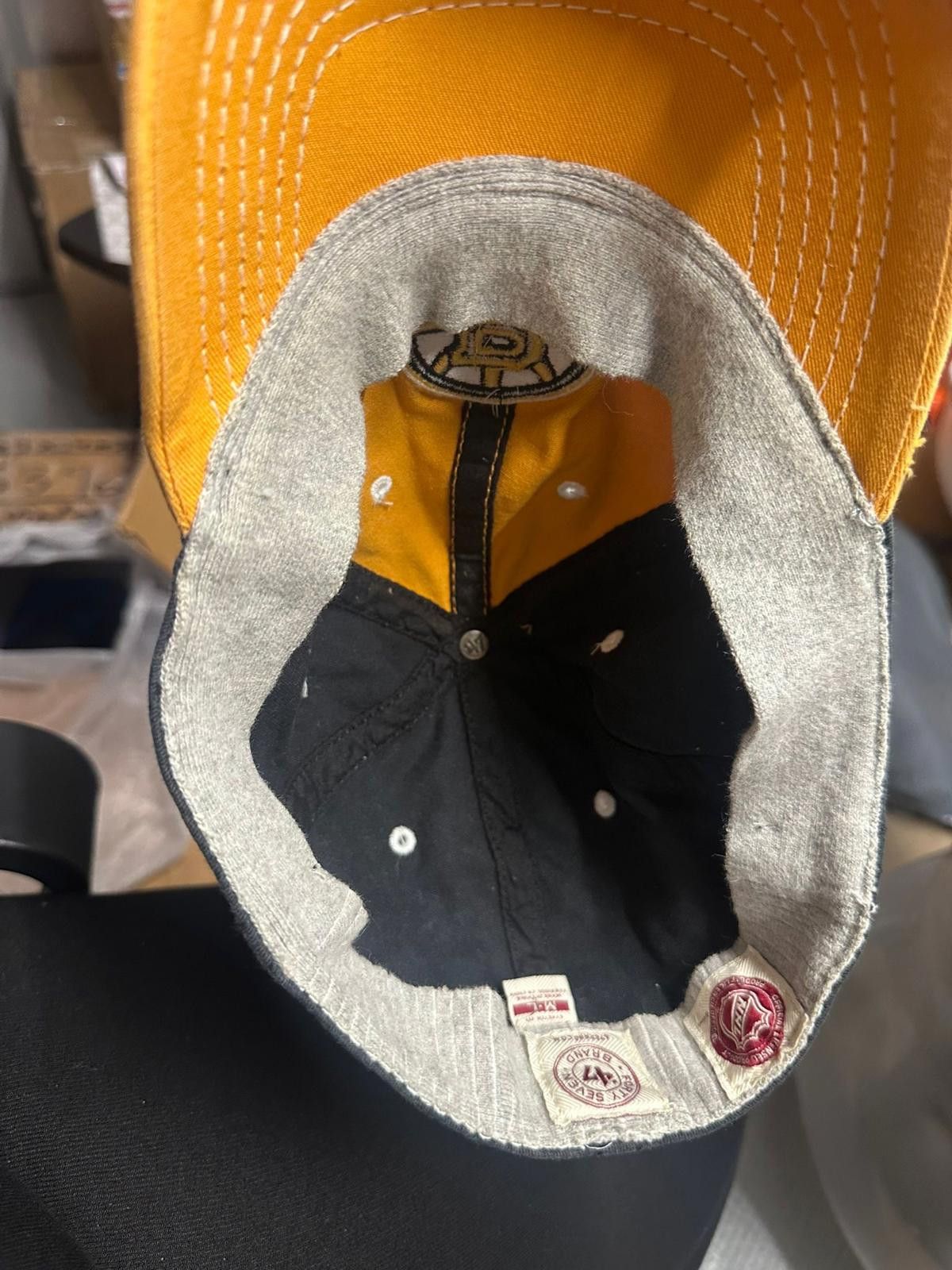 47 Brand 47 Brand Adjustable Boston Bruins Cap - Yellow & Black Size ONE SIZE - 7 Thumbnail
