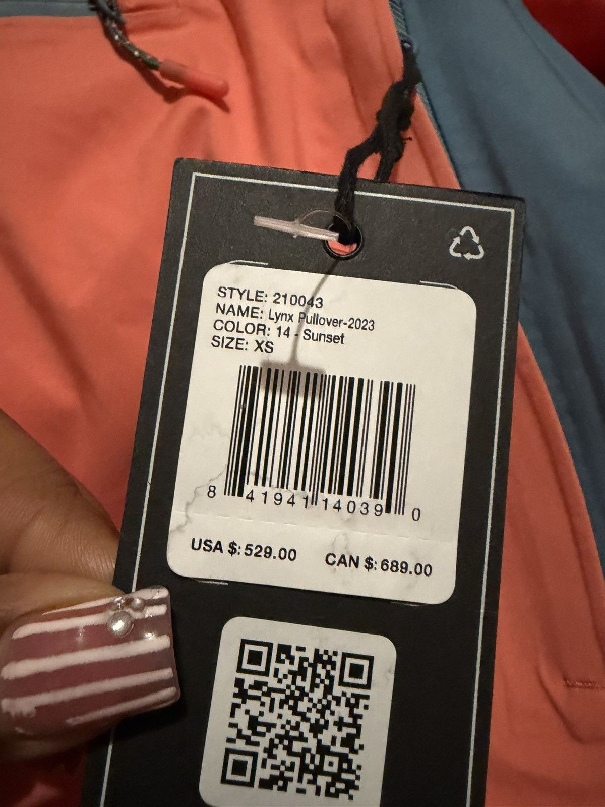 Other Orange ski jacket with blue accent Size L / US 10 / IT 46 - 4 Thumbnail