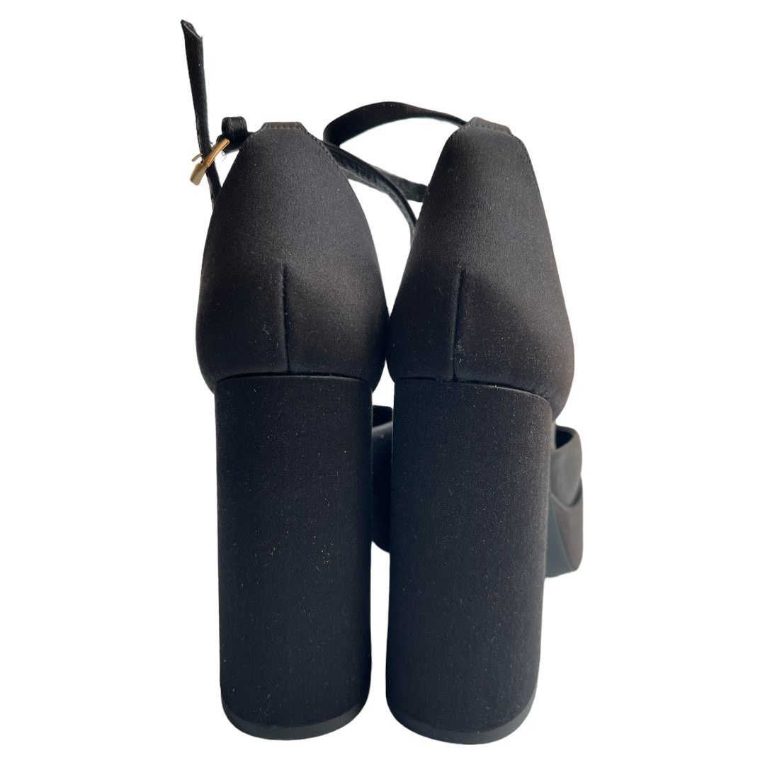 Versace VERSACE Black Satin Embellishments Pump Shoes, IT39.5/US9 Size US 9.5 / IT 39.5 - 7 Thumbnail