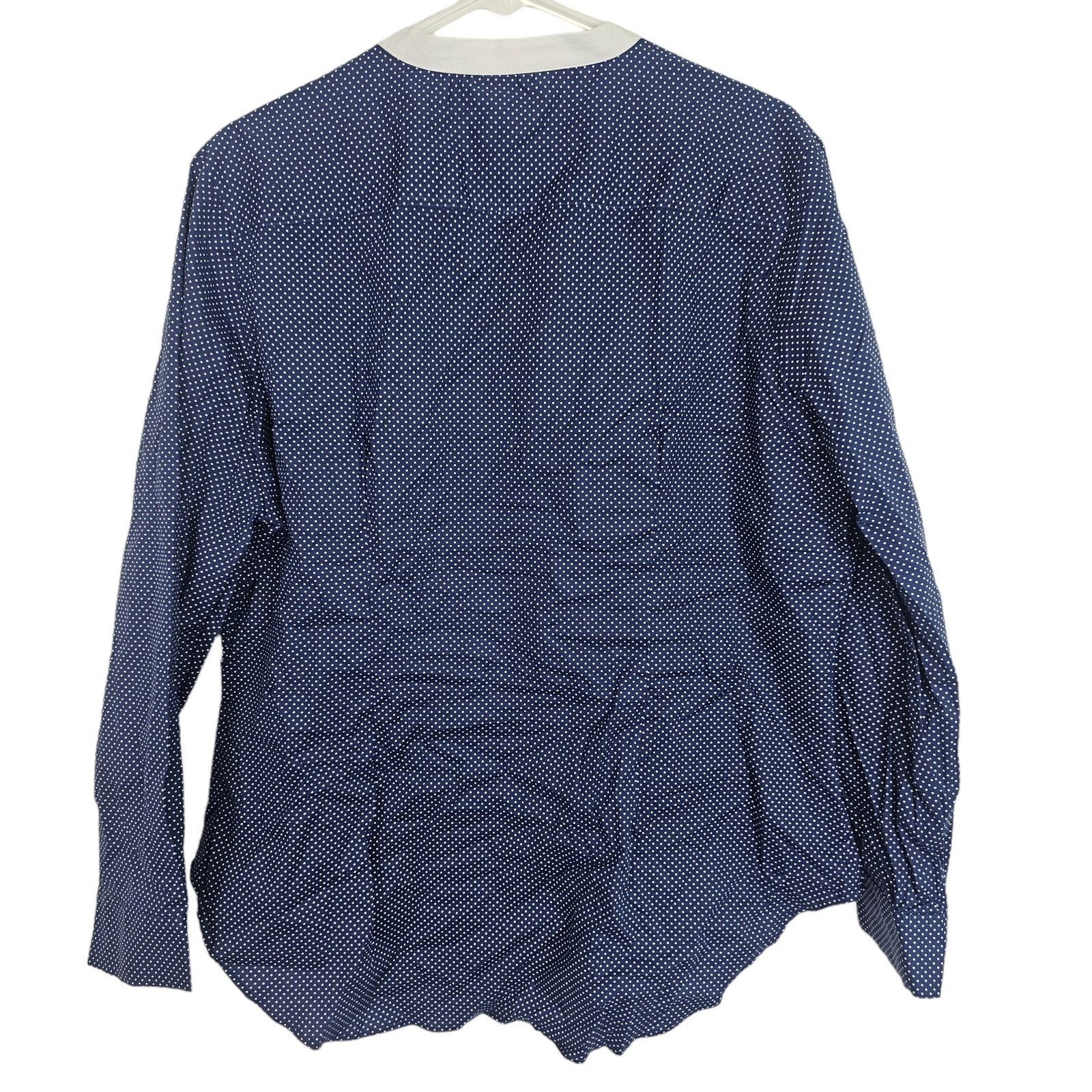 J. Peterman J. Peterman Womens Polka Dot Button Top 18 Classic Timeless Size XXL / US 16-18 / IT 52-54 - 8 Thumbnail