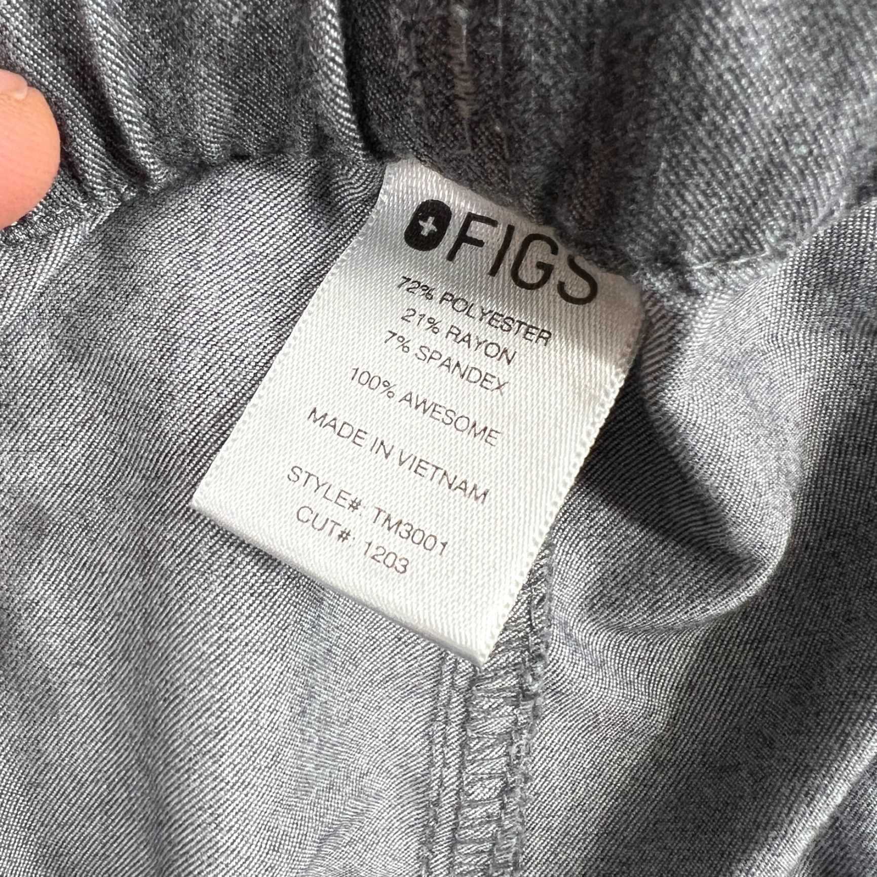 Vintage FIGS Technical Collection Scrub Pants Womens M Gray Polyester Solid Medical Size 32" / US 10 / IT 46 - 6 Thumbnail