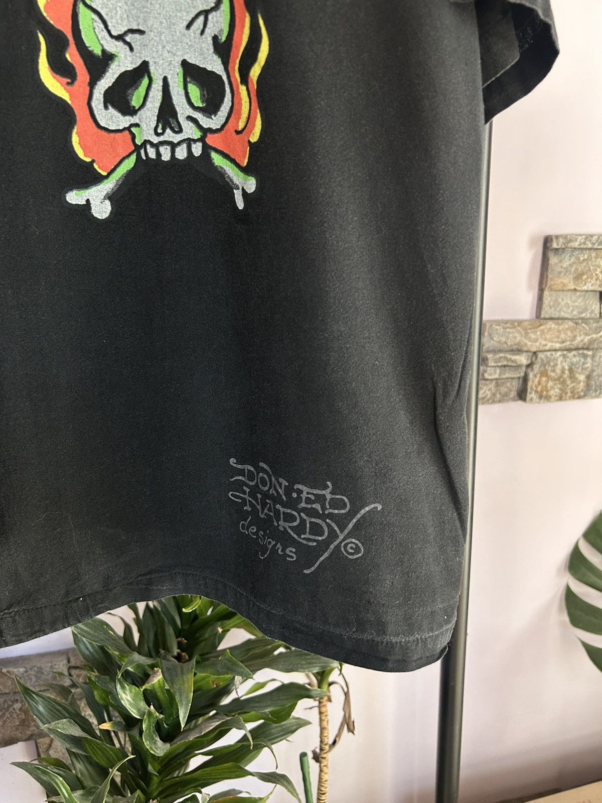 Ed Hardy Ed Hardy Christian Audigier Skull-flames Button Up Shirt Size US L / EU 52-54 / 3 - 4 Thumbnail
