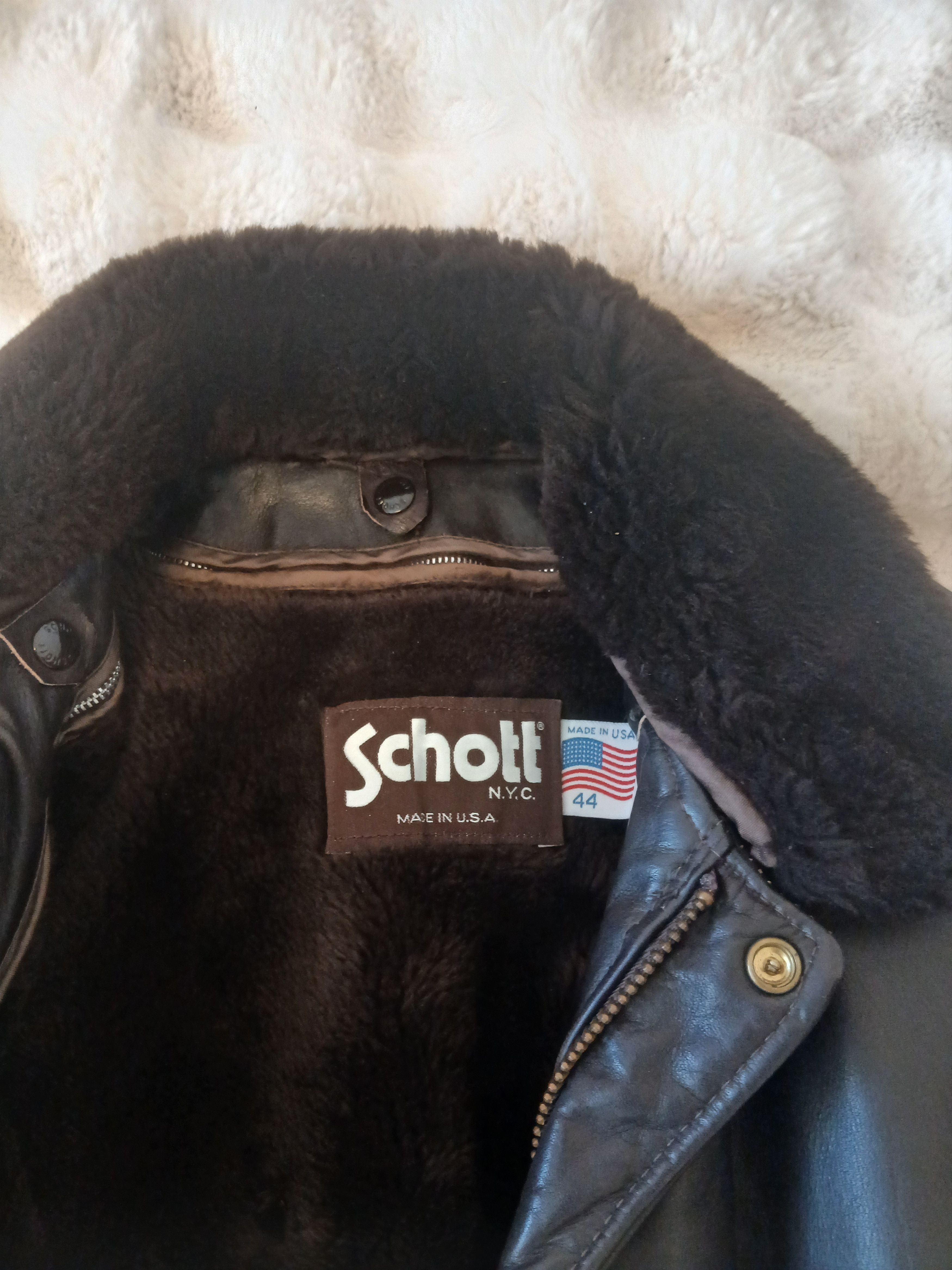 Schott Schott NYC 184SM "Naked Cowhide" 4-in-1 - Made in USA - 44 Size US L / EU 52-54 / 3 - 5 Thumbnail