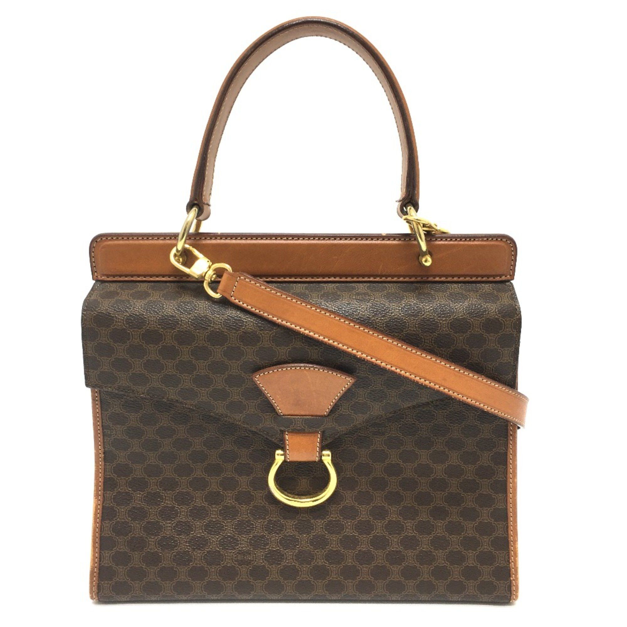 Celine CELINE Macadam Bag 2WAY Hand Bag Shoulder Bag Brown Brown Size ONE SIZE - 1 Thumbnail