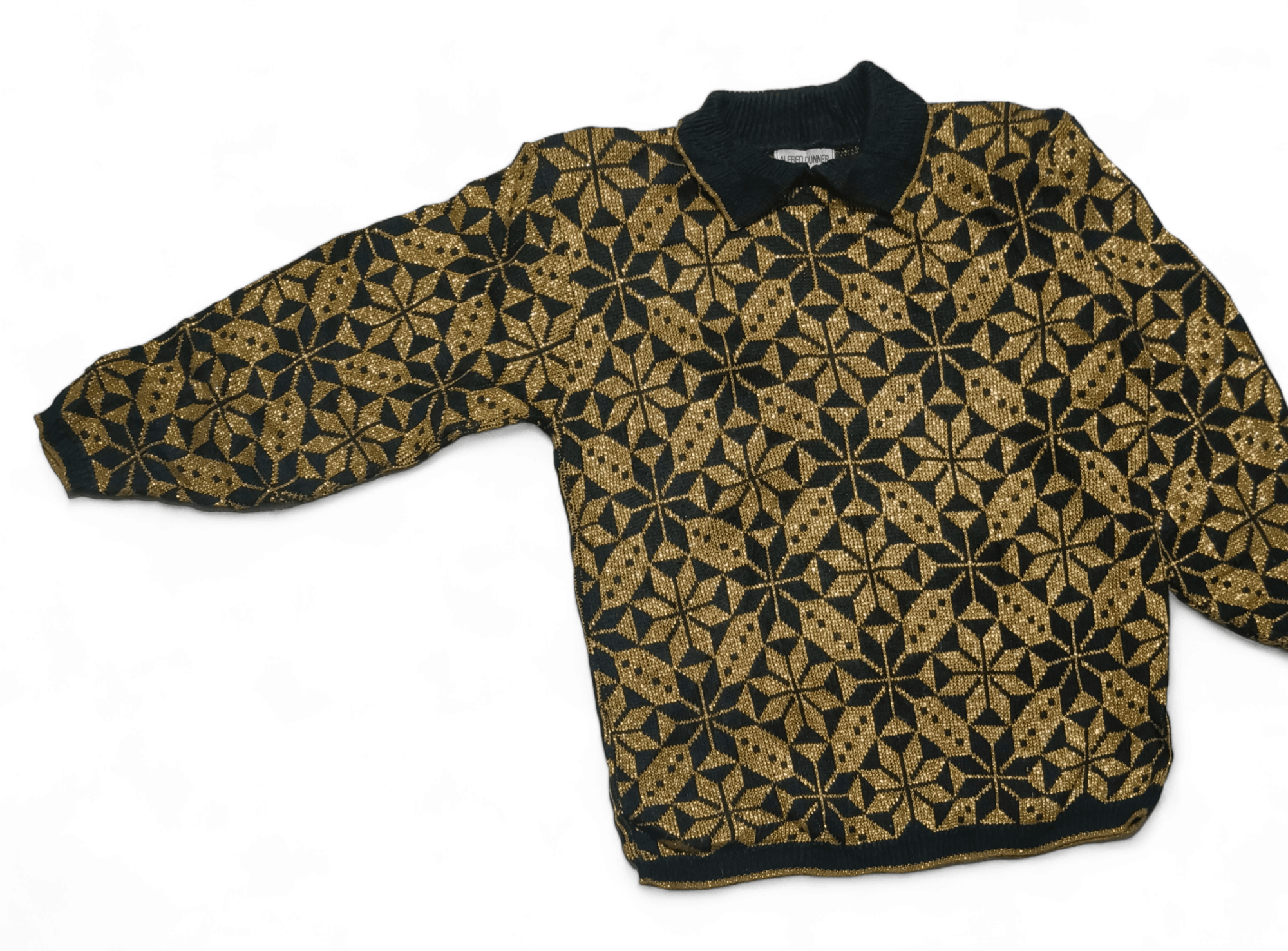 Other Vintage 70s ALFRED DUNNER Knit Bling Sparkle Lurex Sweater Size M / US 6-8 / IT 42-44 - 3 Thumbnail