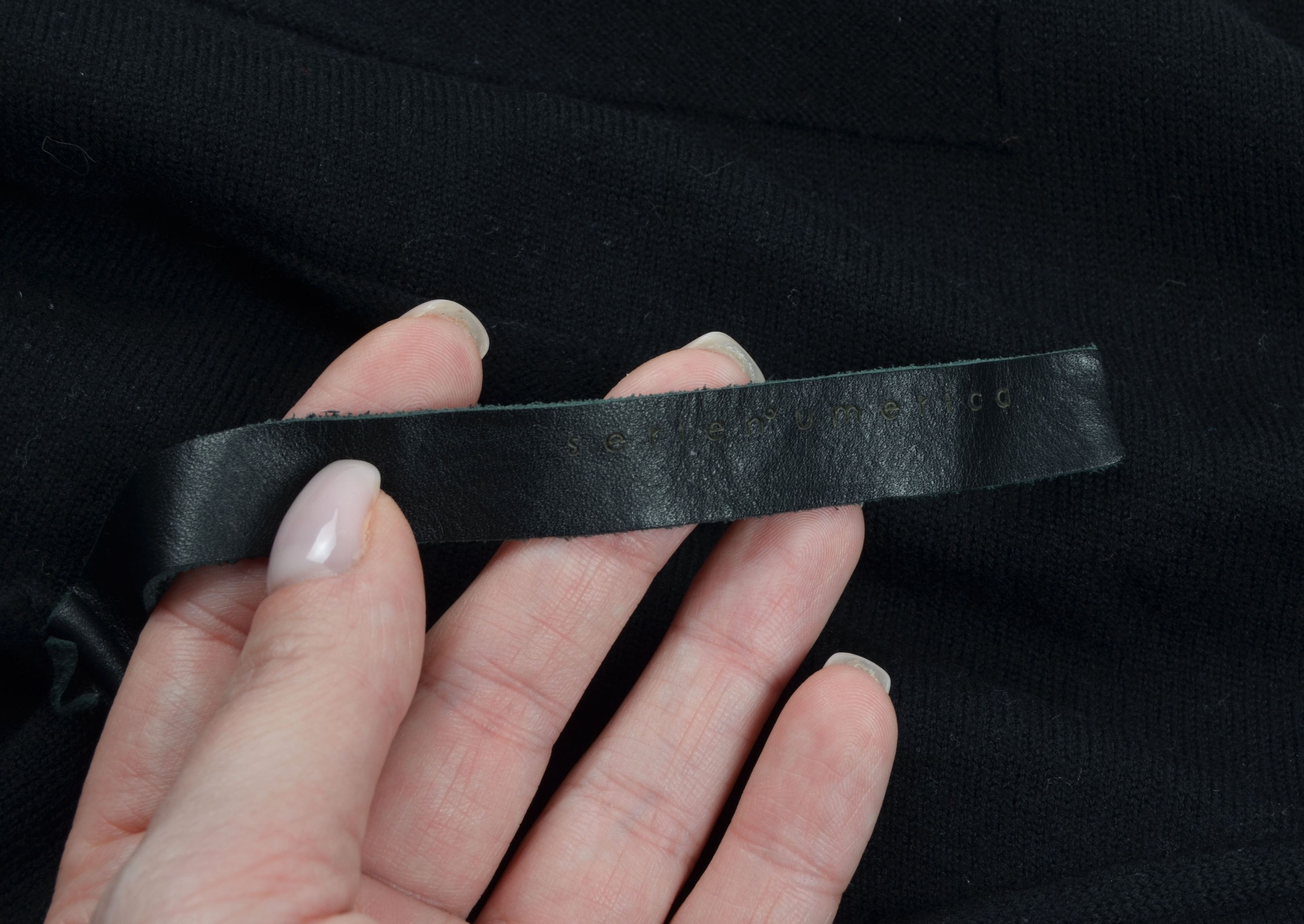 Japanese Brand × Vintage Serien Umerica Avant Garde Wool Black Oversized Dress Size M / US 6-8 / IT 42-44 - 8 Thumbnail