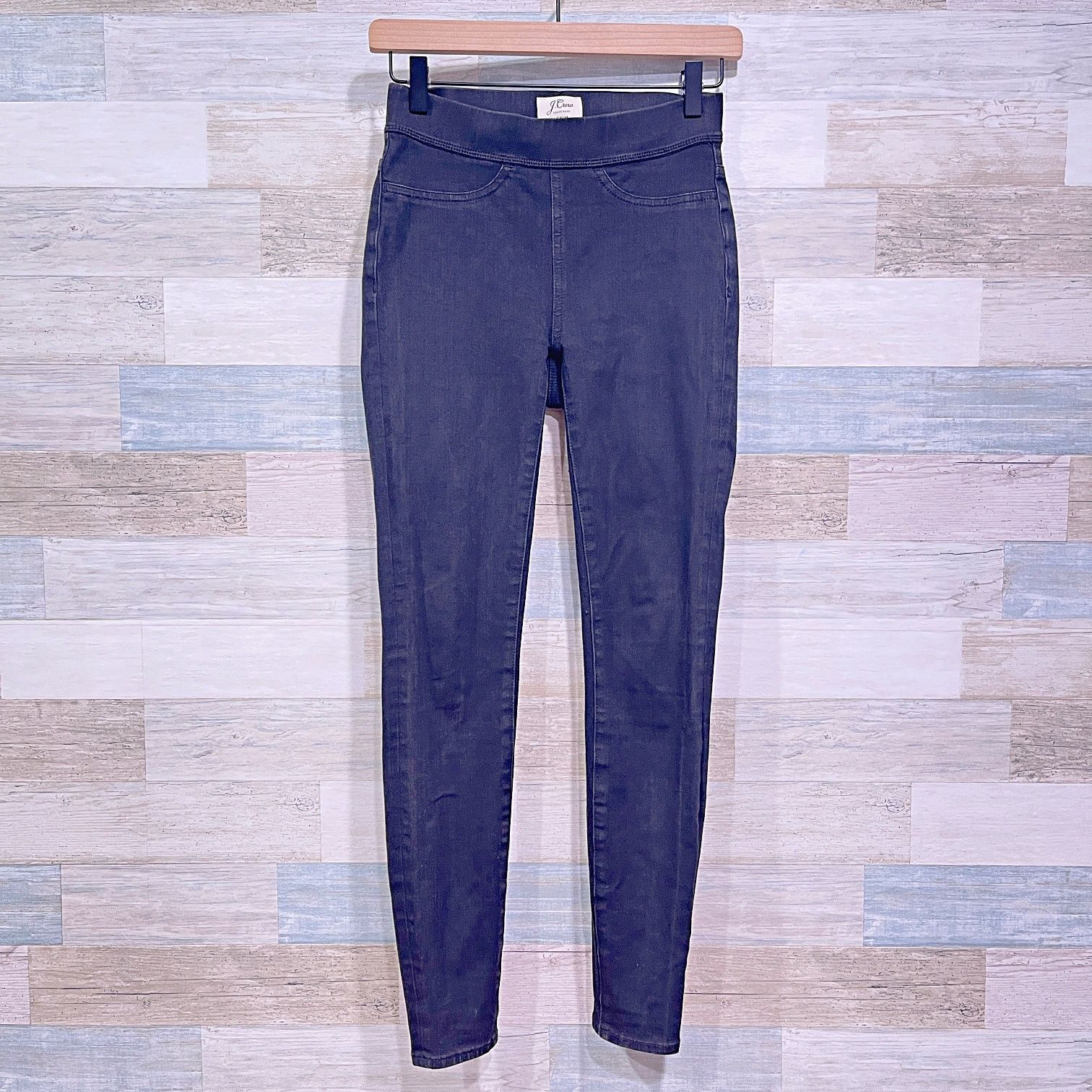 J.Crew J CREW Pull On Toothpick Skinny Jeans Black Womens 24 Size 24" / US 00 / IT 34 - 1 Thumbnail