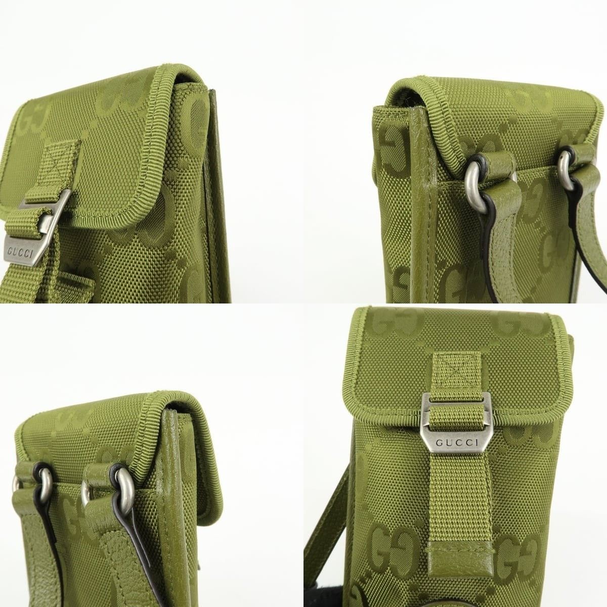 Gucci Gucci Off The Grid Nylon Crossbody Bag Green Size ONE SIZE - 6 Thumbnail