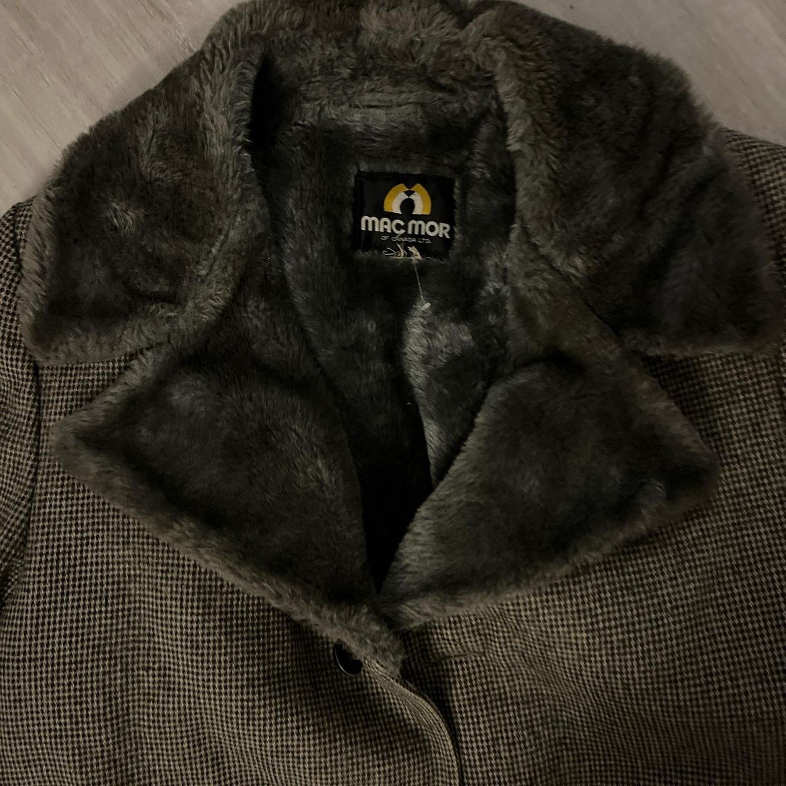 Other Vintage tweed faux fur collared jacket Size L / US 10 / IT 46 - 4 Thumbnail