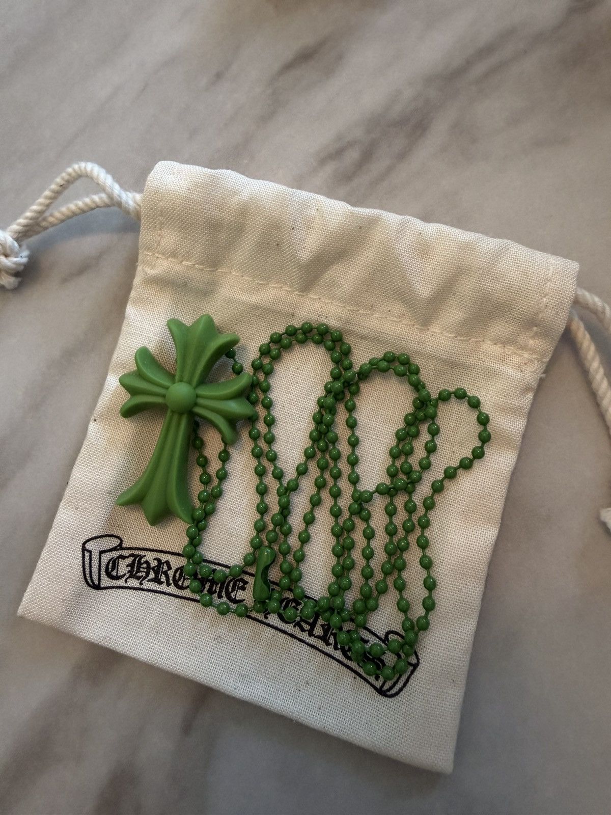 Chrome Hearts Chrome Hearts Cross Silicon Pendant Green Size ONE SIZE - 1 Thumbnail