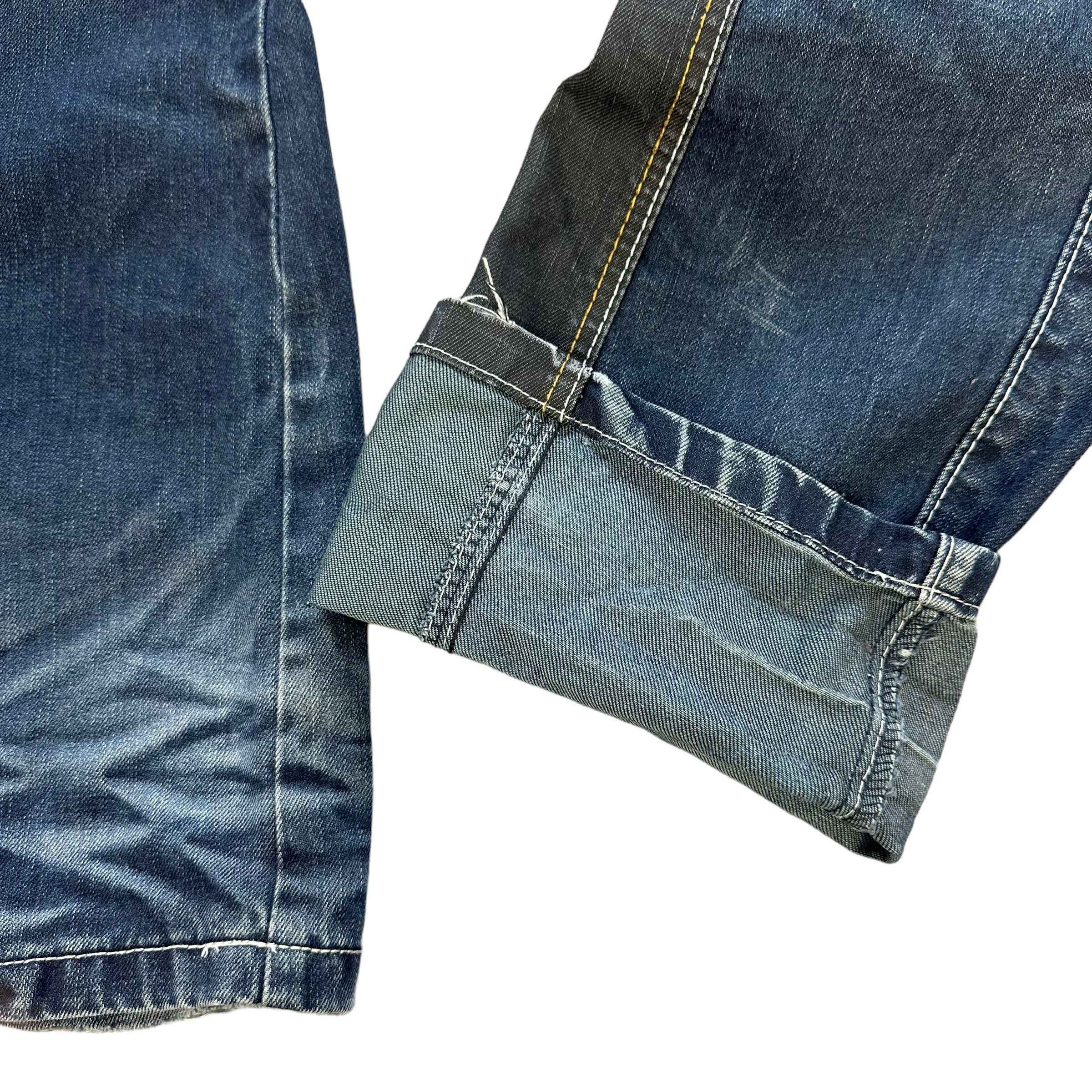 Japanese Brand JAPRAG JP 2131 CRAZY DESIGN DECONSTRUCTED DENIM #8641-018 Size US 34 / EU 50 - 8 Thumbnail