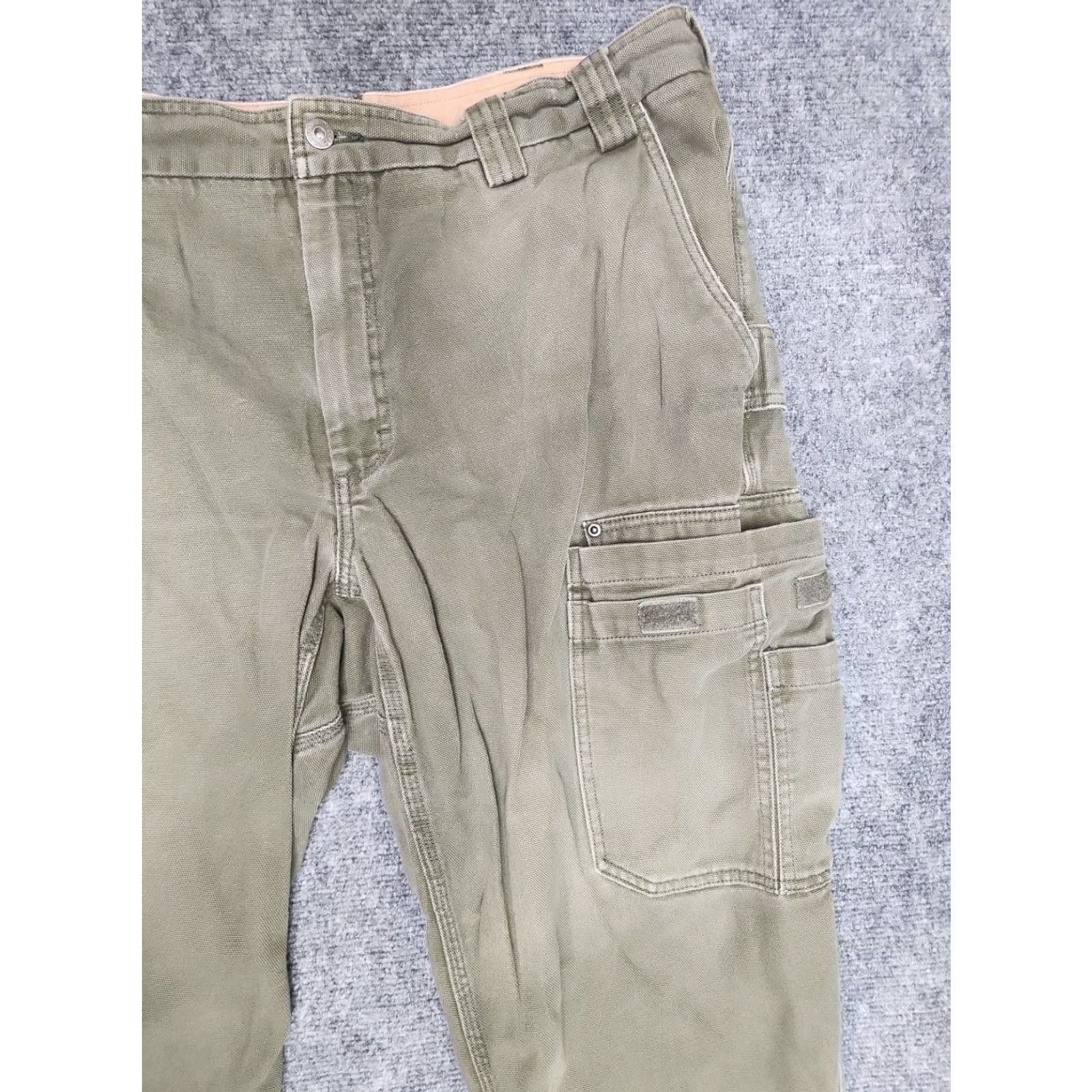 Vintage Duluth Fire Hose Canvas Pants Sz 44x32 Cargo Relax Fit Utility Pants Mens Cargo Pocket Green Cotton Flat Front Straight Relaxed Workwear Vintage: No Size US 44 / EU 60 - 5 Thumbnail