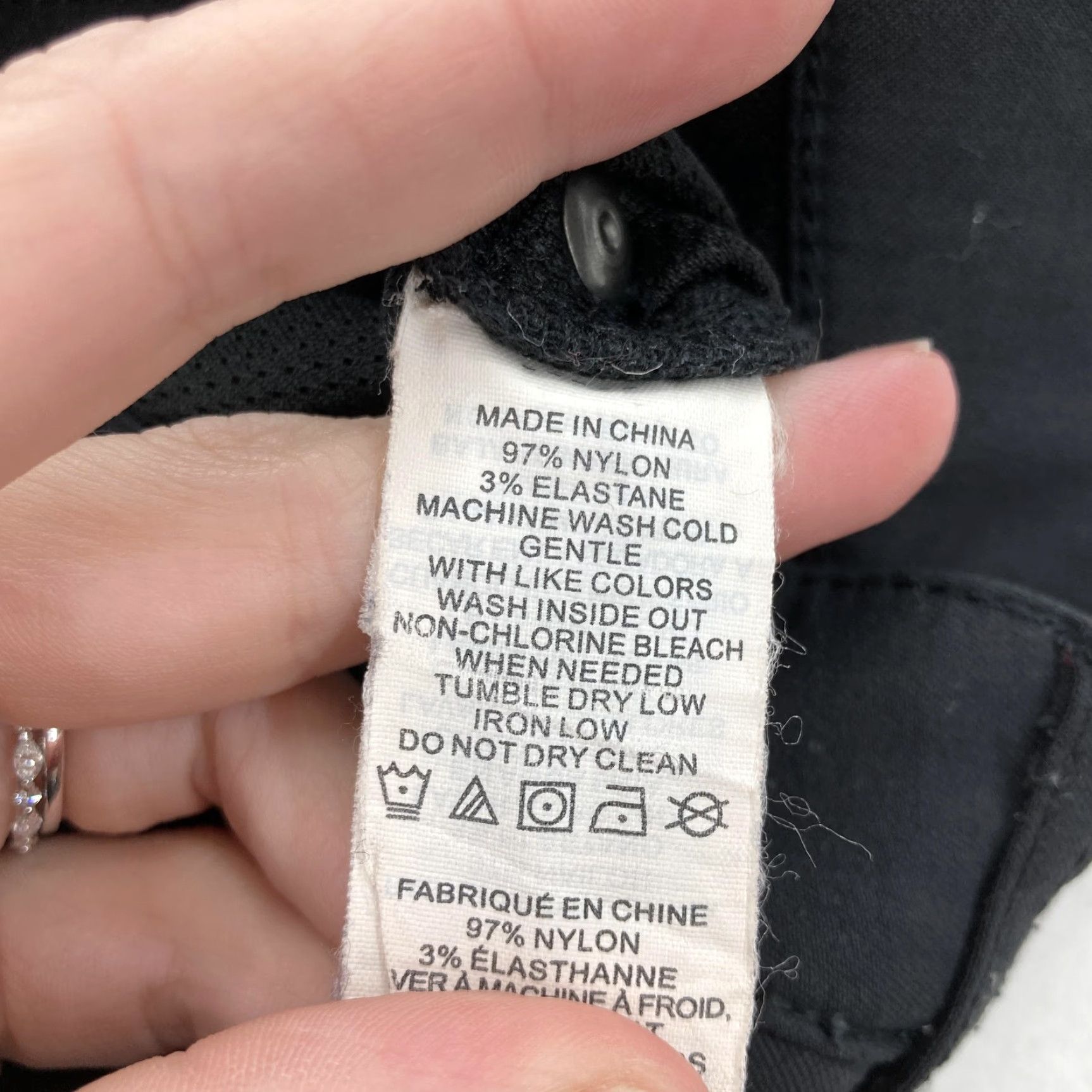 Prana prAna Meme Pants Womens 0 Black Skinny Stretch Nylon Cargo Utility Outdoor Hike Size 25" / US 0 / IT 36 - 5 Thumbnail