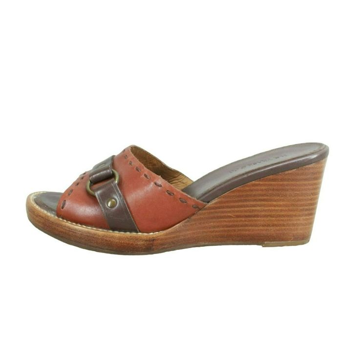 Leather HS Trask Co Women s Slip On Casual Wedge Sandals Grailed