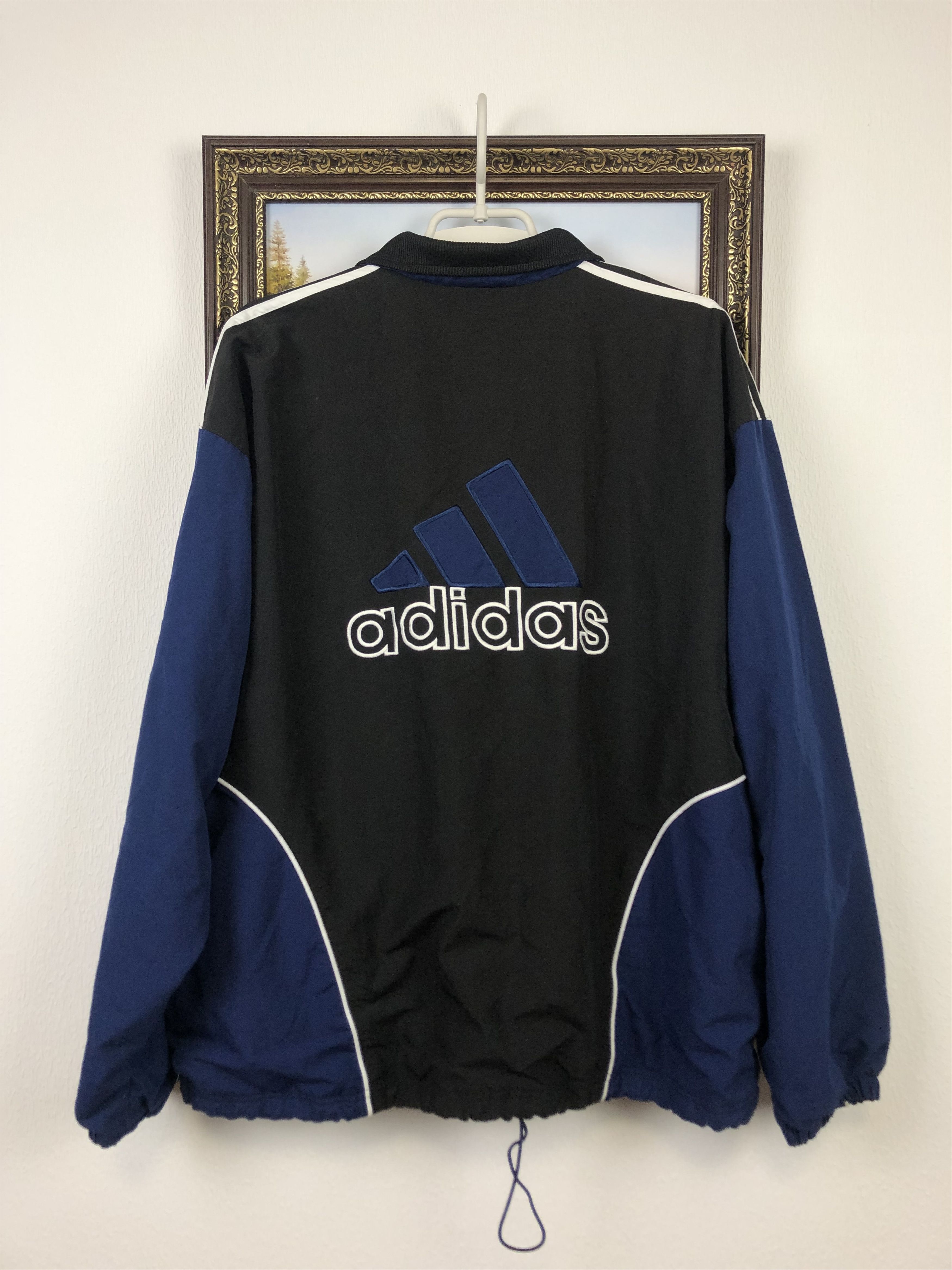 Adidas × Vintage Vintage Adidas Sweatshirt Big Logo Jacket Rare Hype Size US L / EU 52-54 / 3 - 1 Thumbnail