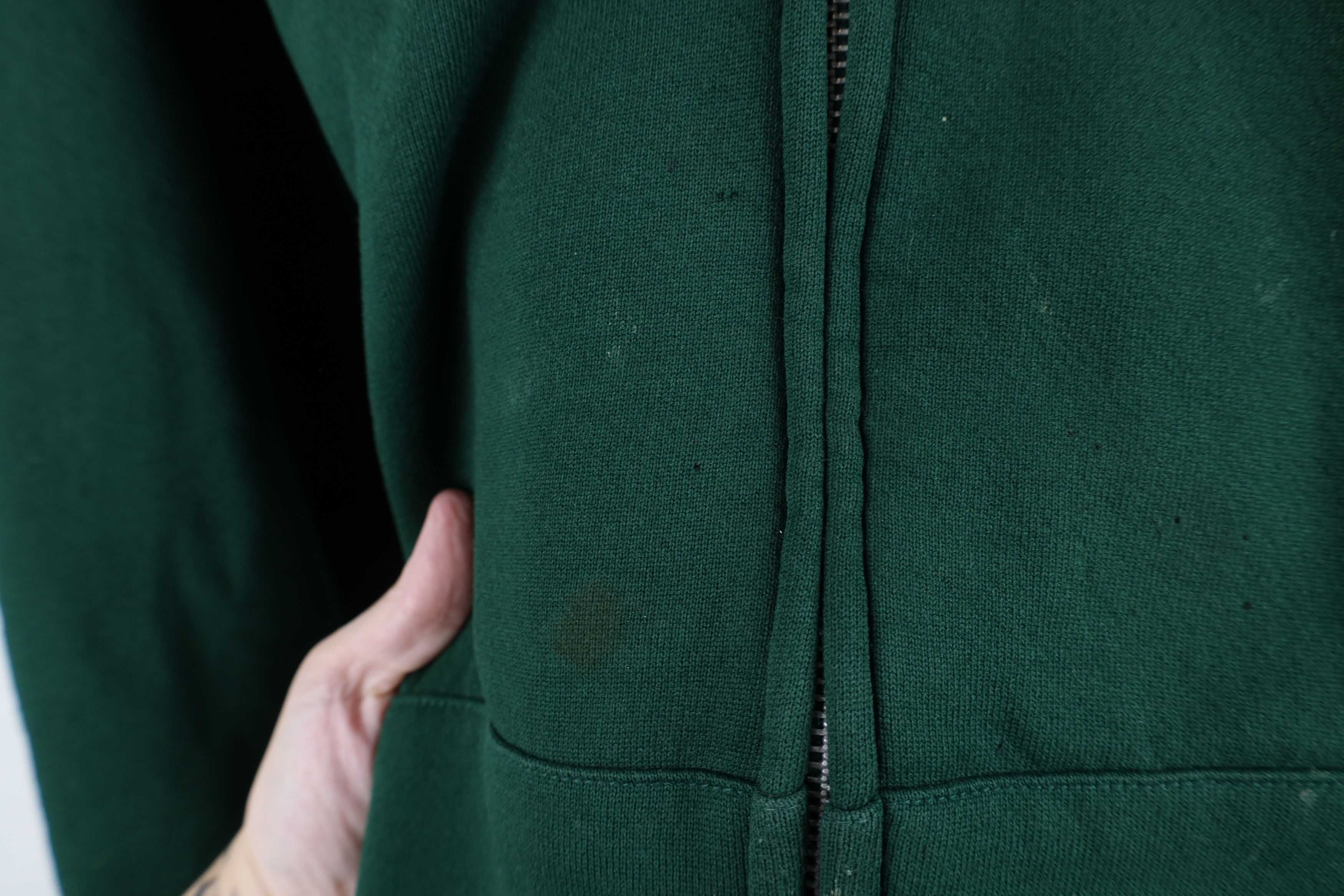 Vintage Vintage 90s Streetwear Thermal Lined Blank Zip Hoodie Size US L / EU 52-54 / 3 - 5 Thumbnail