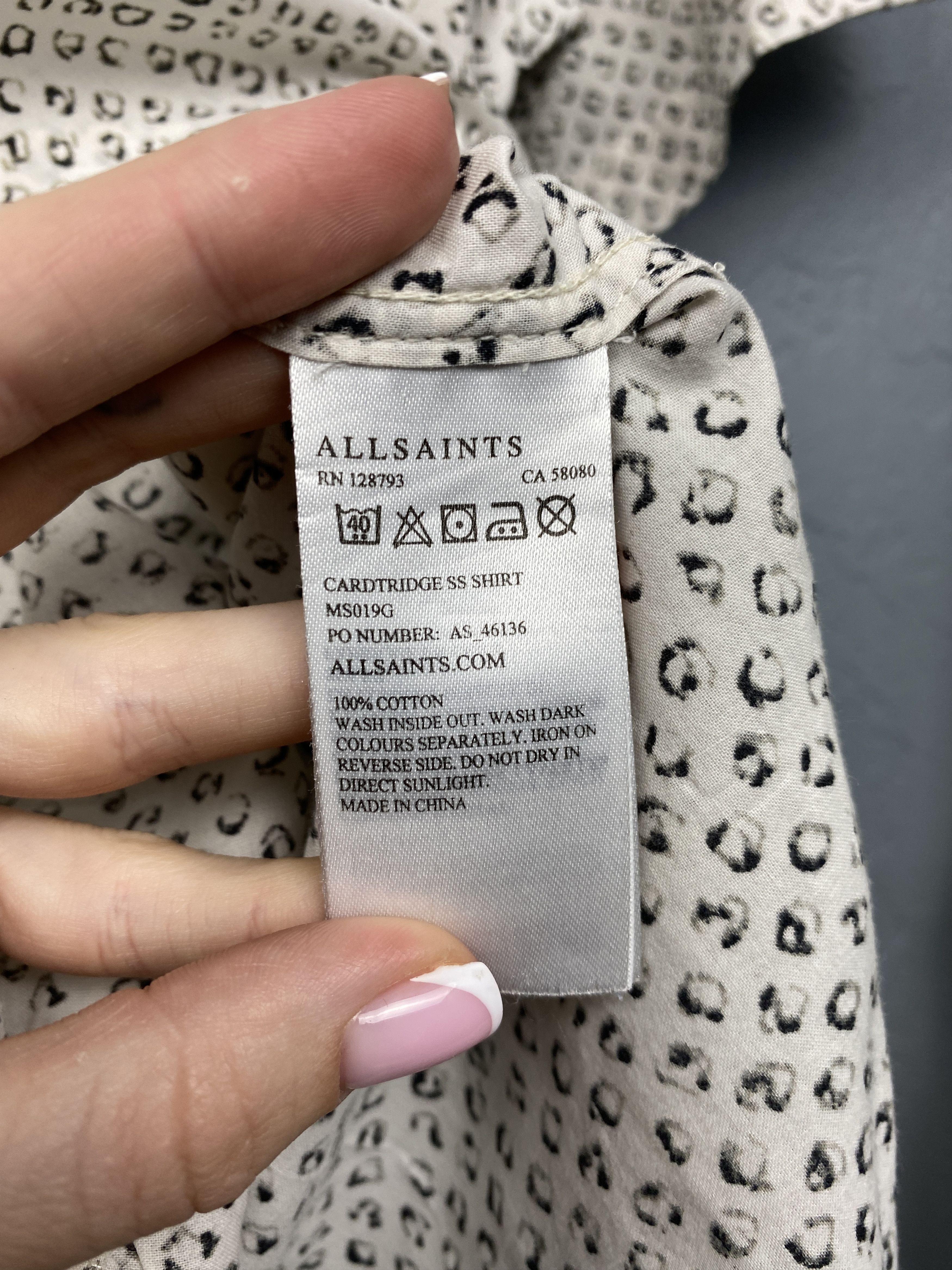 Allsaints Allsaints Vintage Mens Cardtridge Short Sleeve Shirt Size US L / EU 52-54 / 3 - 4 Thumbnail