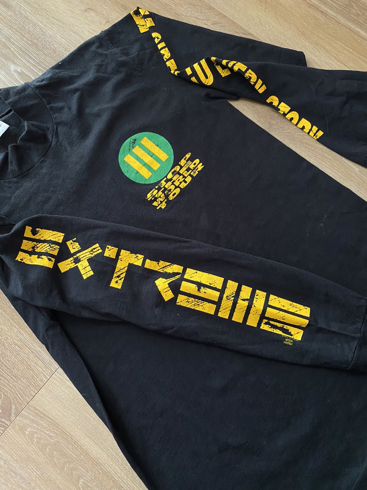 Band Tees × Vintage 90s Extreme Stop World Tour Long Sleeve T Shirt Size US L / EU 52-54 / 3 - 9 Thumbnail
