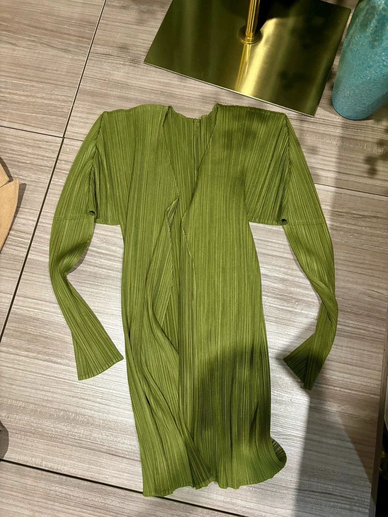 Issey Miyake issey miyake size:4 A long green cardigan Size XXS / US 00 / IT 34 - 2 Thumbnail