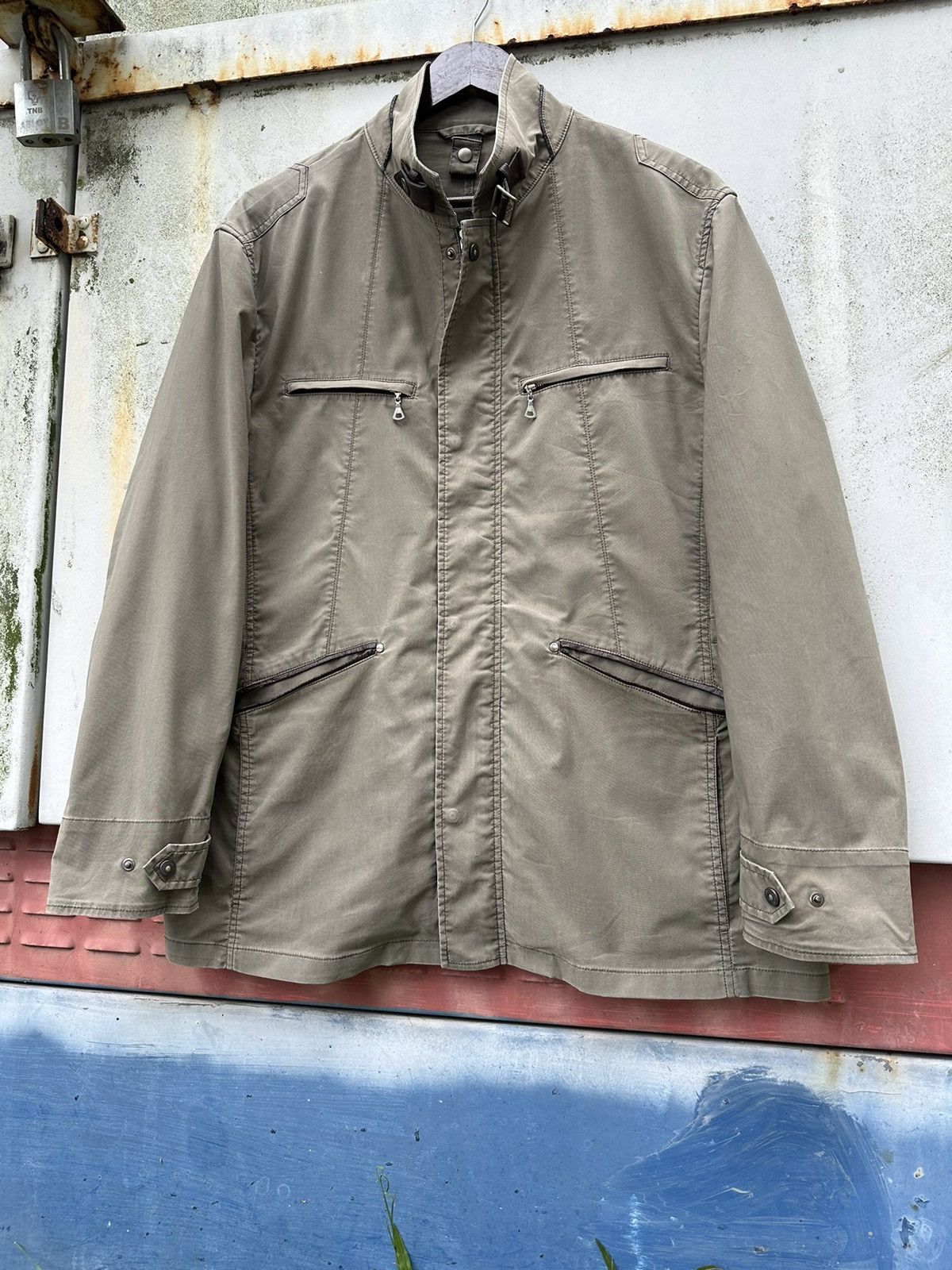 Vintage 👹Vintage Intermezzo Olive Green Chore Jacket Size US L / EU 52-54 / 3 - 5 Thumbnail