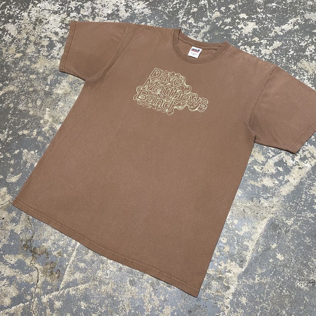 Band Tees Vintage Dave Matthews Band Brown Graphic Tshirt Y2K Size US L / EU 52-54 / 3 - 2 Thumbnail