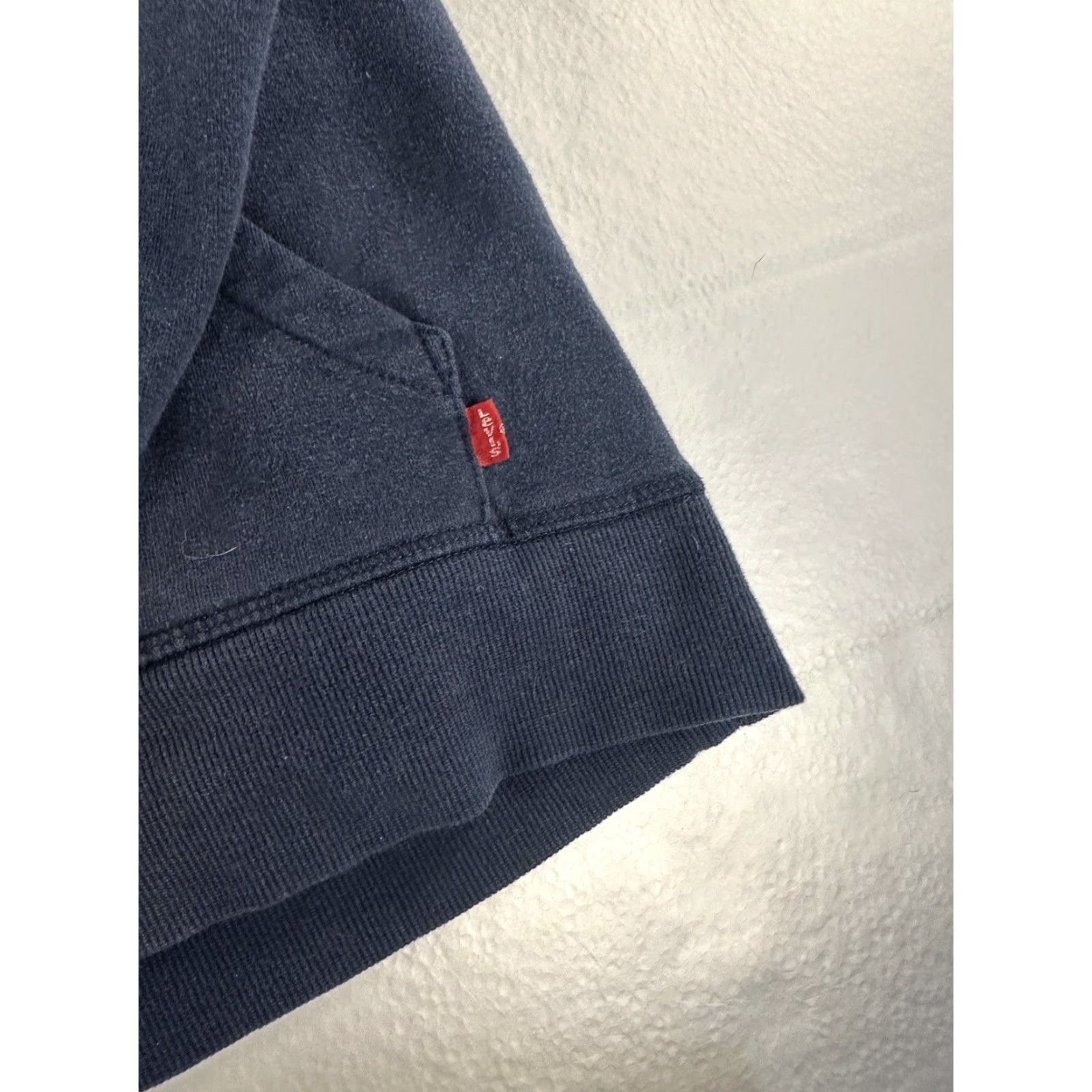 Levi's Levi's Hoodie Men’s LARGE Navy Logo Spellout Graphic Sweatshirt Pullover Hooded Size US L / EU 52-54 / 3 - 3 Thumbnail