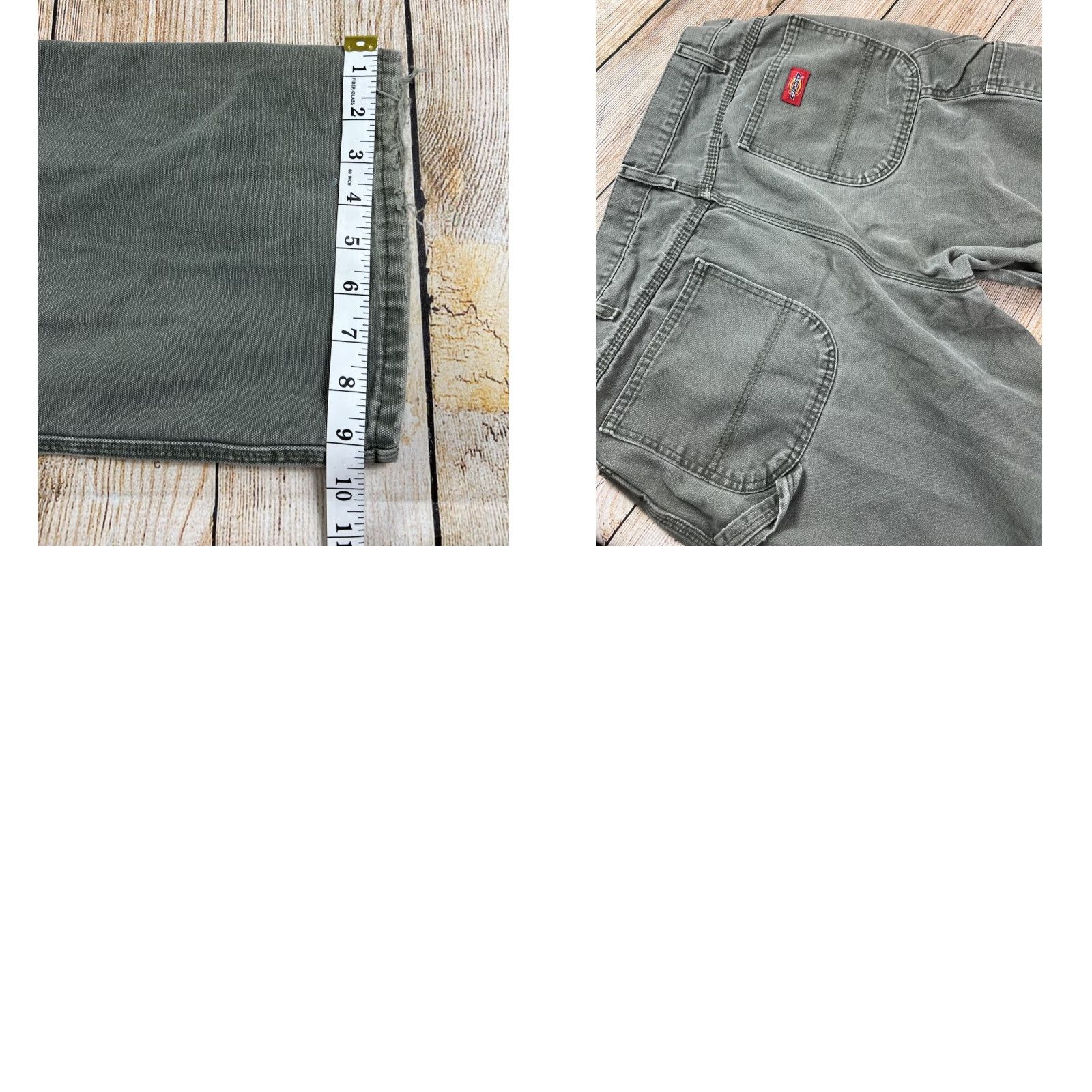 Dickies Dickies Pants Mens Carpenter Workwear 38x32 Green Cotton Canvas Dickies Logo Pockets Straight Front Relaxed Rise Mid Solid лиц Size US 38 / EU 54 - 8 Thumbnail