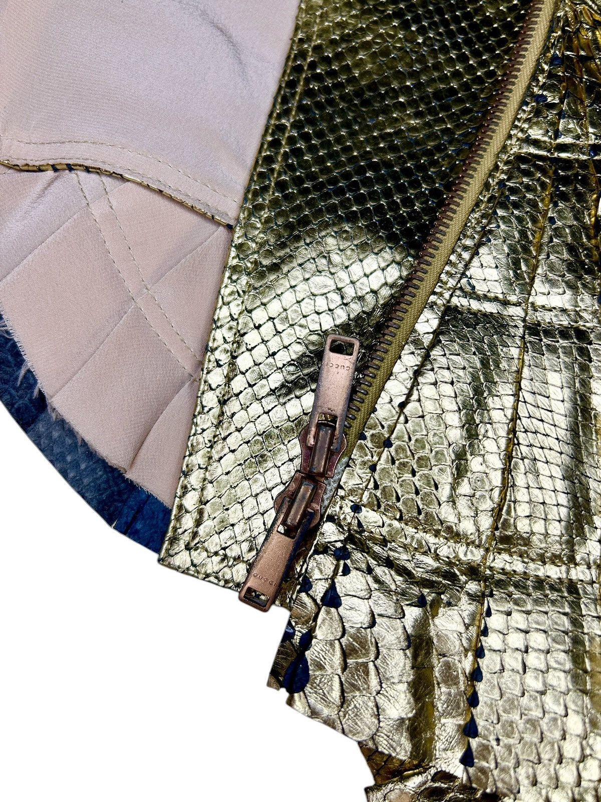 S/S 04 Gold Python Leather Jacket