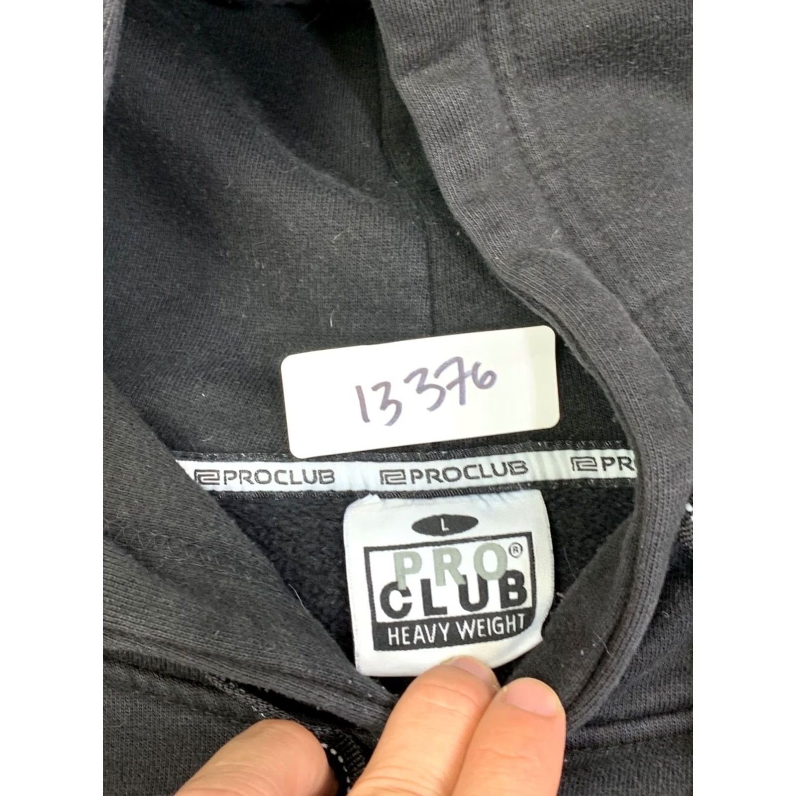 Vintage Pro Club Heavyweight Hoodie Men L Black Pullover Steertwear 13376 Size US L / EU 52-54 / 3 - 2 Thumbnail