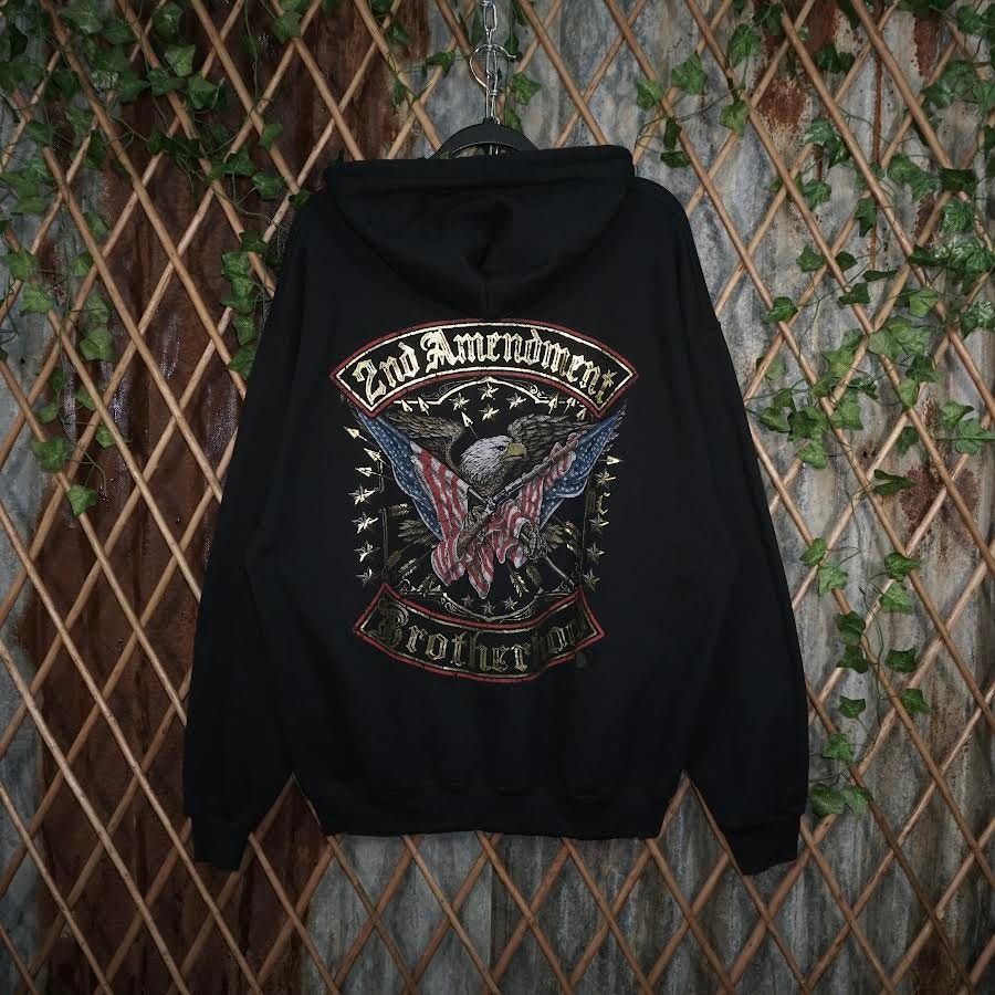 Vintage XL- Vintage / Y2K 2000’s American 2nd Amendment zipup hoodie Size US XL / EU 56 / 4 - 2 Thumbnail