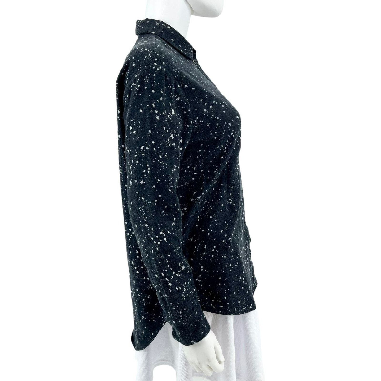 Madewell Madewell Button Up Top XS Oversized EX Boyfriend Black Star Size XS / US 0-2 / IT 36-38 - 4 Thumbnail