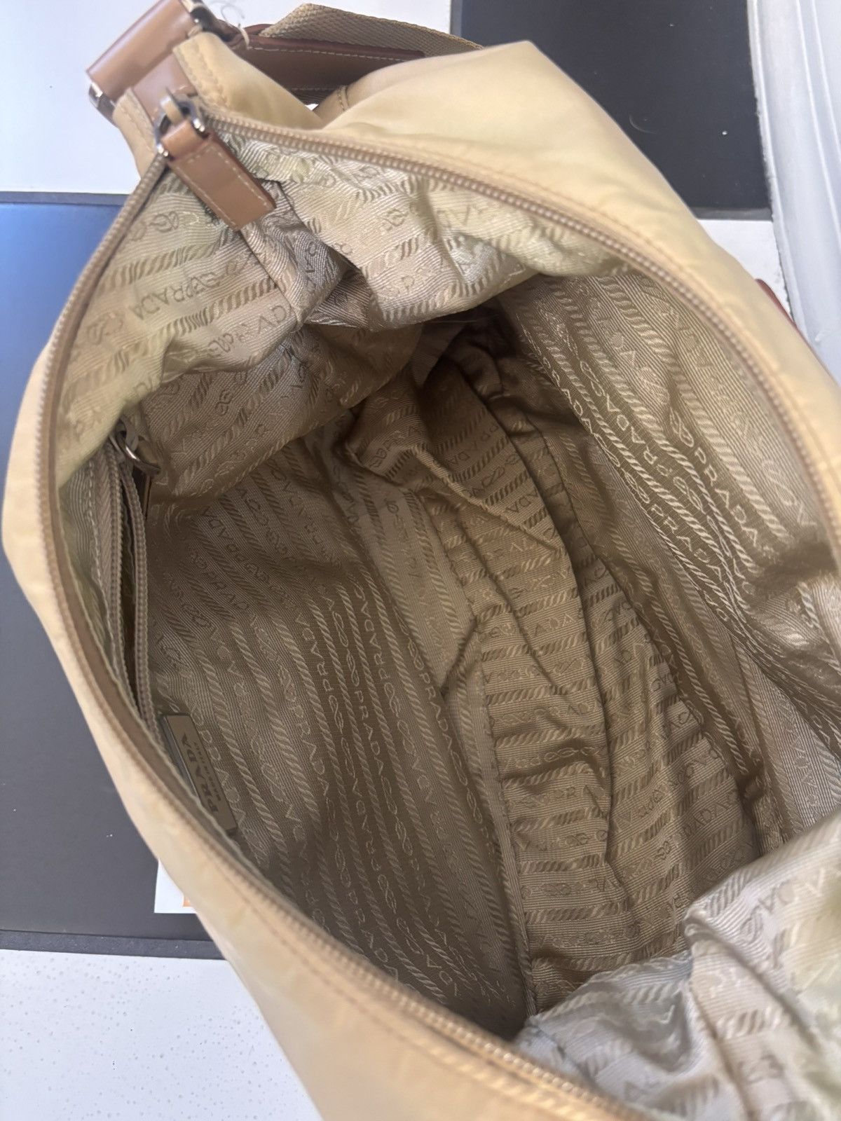 Prada PRADA beige nylon shoulder bag Size ONE SIZE - 6 Thumbnail