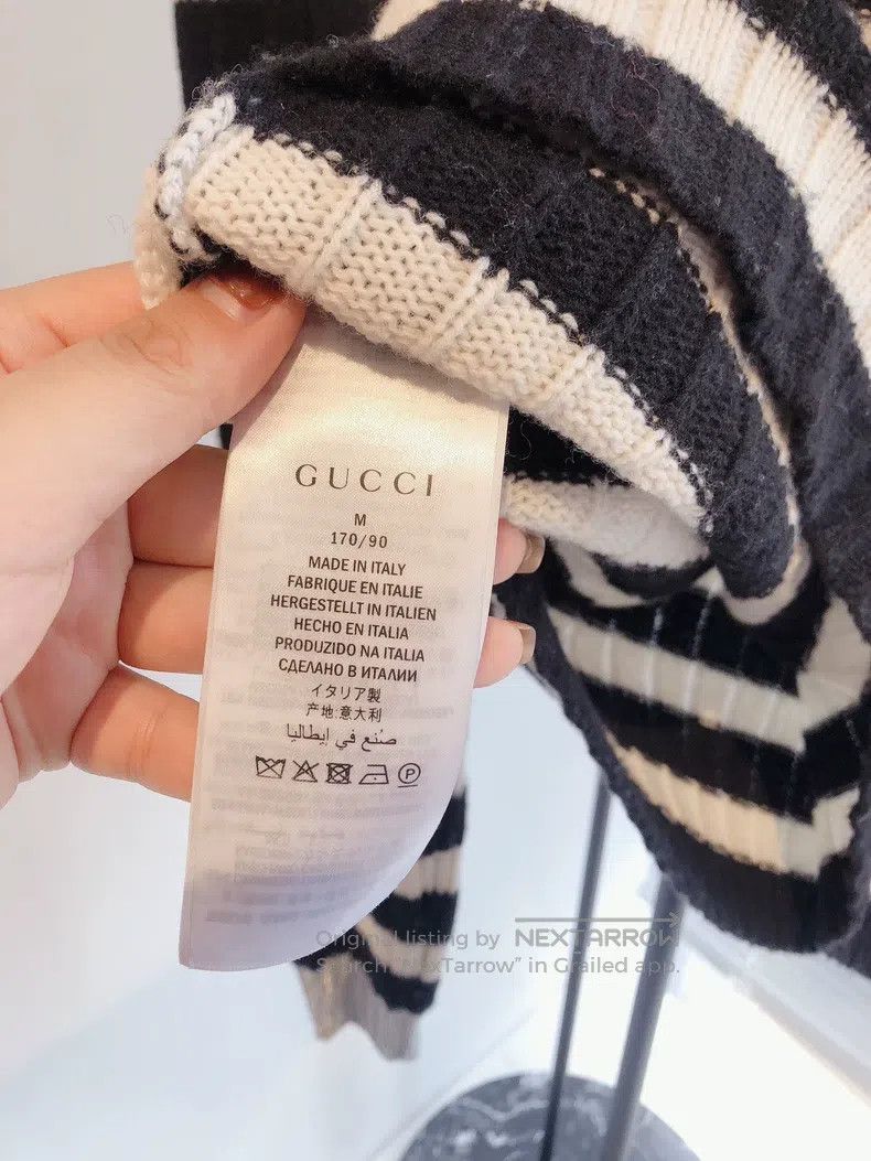 Gucci Gucci Floral embroidered horizontal striped sweater Size M / US 6-8 / IT 42-44 - 8 Thumbnail
