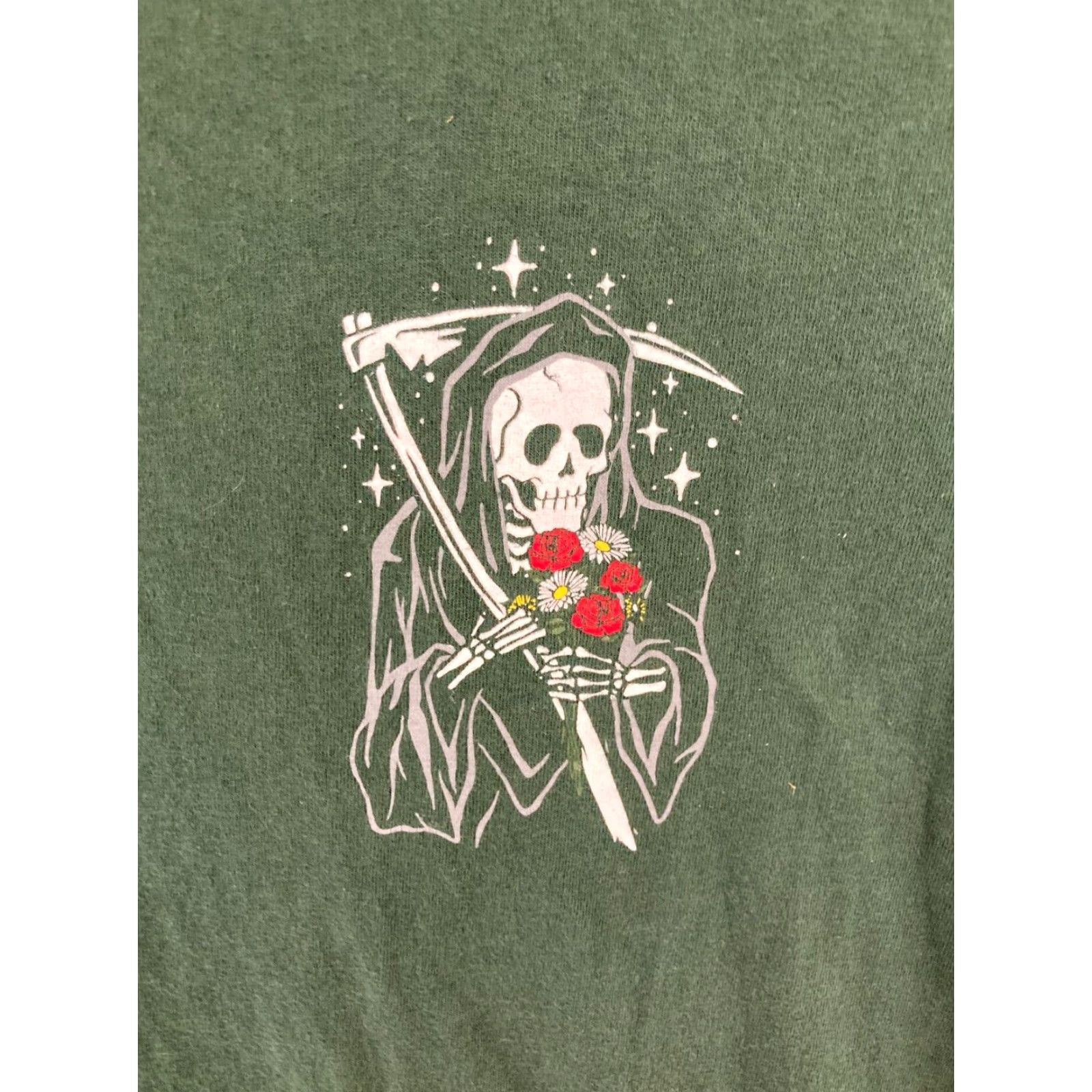 Vintage Taco Tuesday Mens T-Shirt Medium Green Rose Skeleton Graphic Cotton Retro 2020s Size US M / EU 48-50 / 2 - 4 Thumbnail