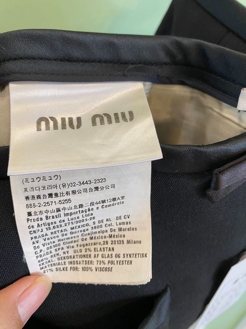 Prada Miumiu Bow Detail Aline Skirt-2506 Size 22" - 5 Thumbnail