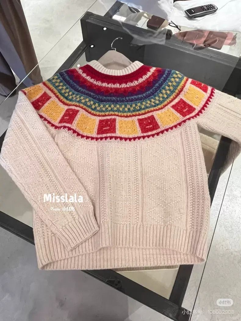 Acne Studios Acne Studios Rainbow Fair Isle Smile Motif Wool Sweater Size S / US 4 / IT 40 - 7 Thumbnail