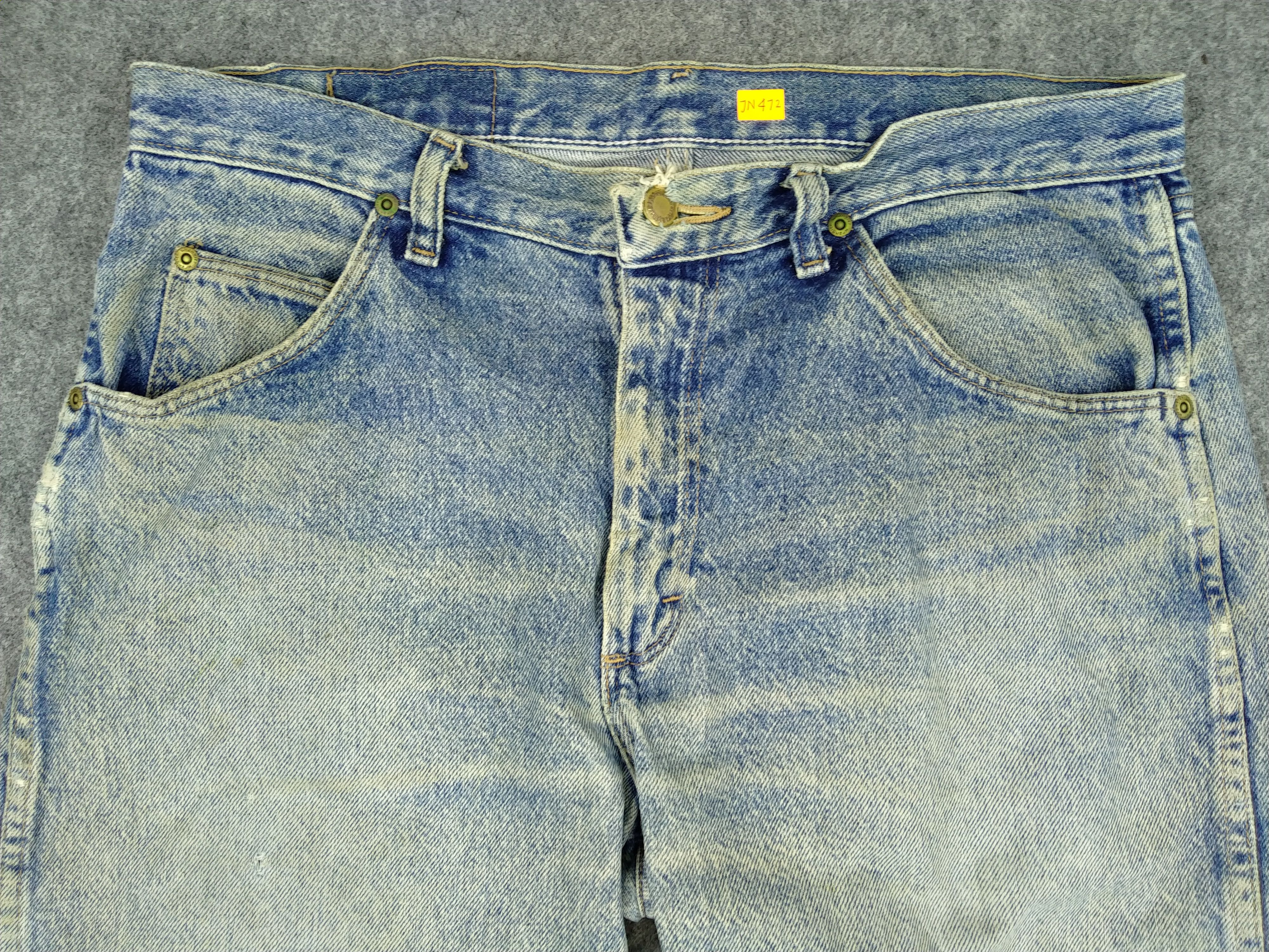 Wrangler Dirty Blue Wrangler Distressed Denim 34x28 -JN472 Size US 34 / EU 50 - 3 Thumbnail
