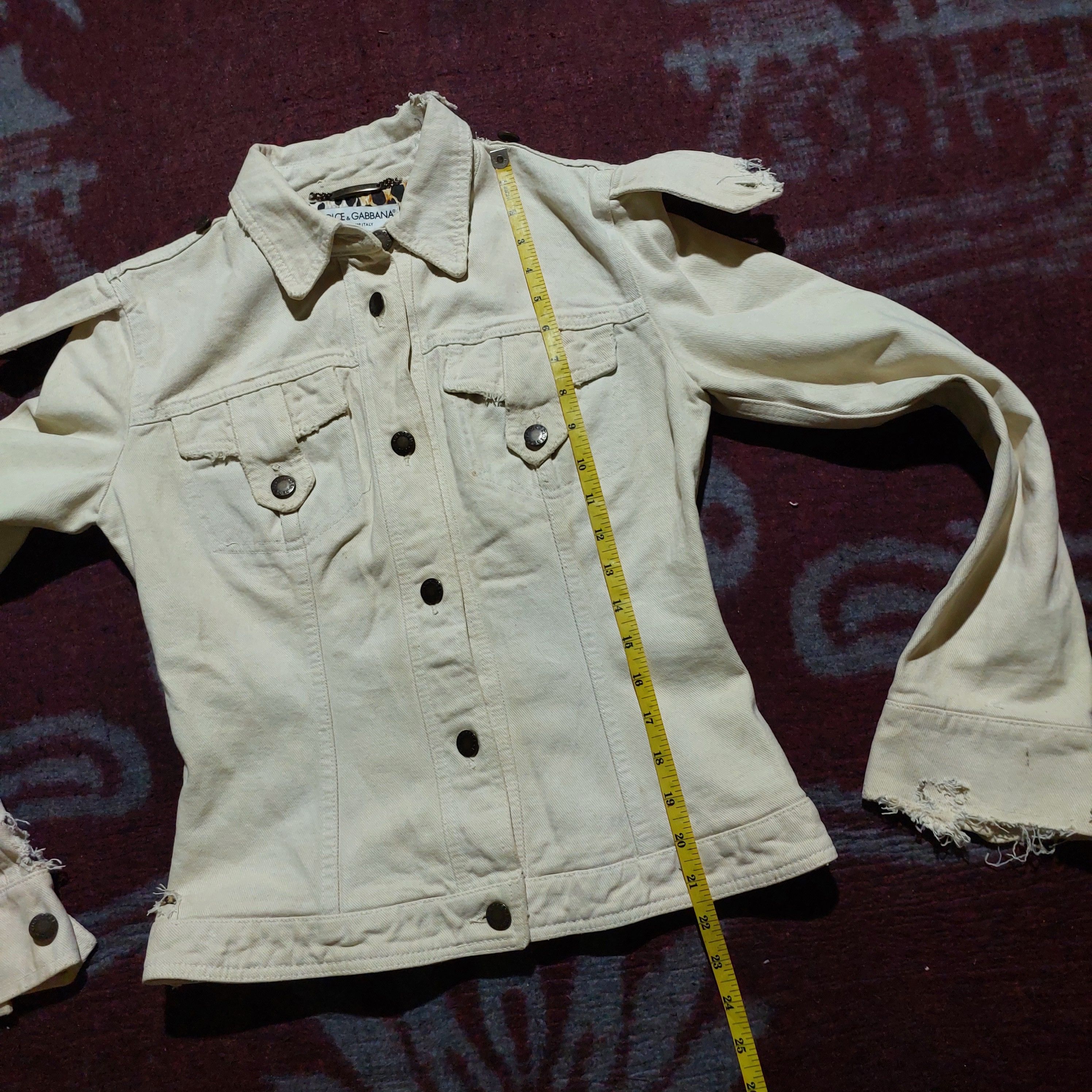Dolce & Gabbana Dolce & Gabbana leopard distressed denim jacket Size S / US 4 / IT 40 - 15 Thumbnail