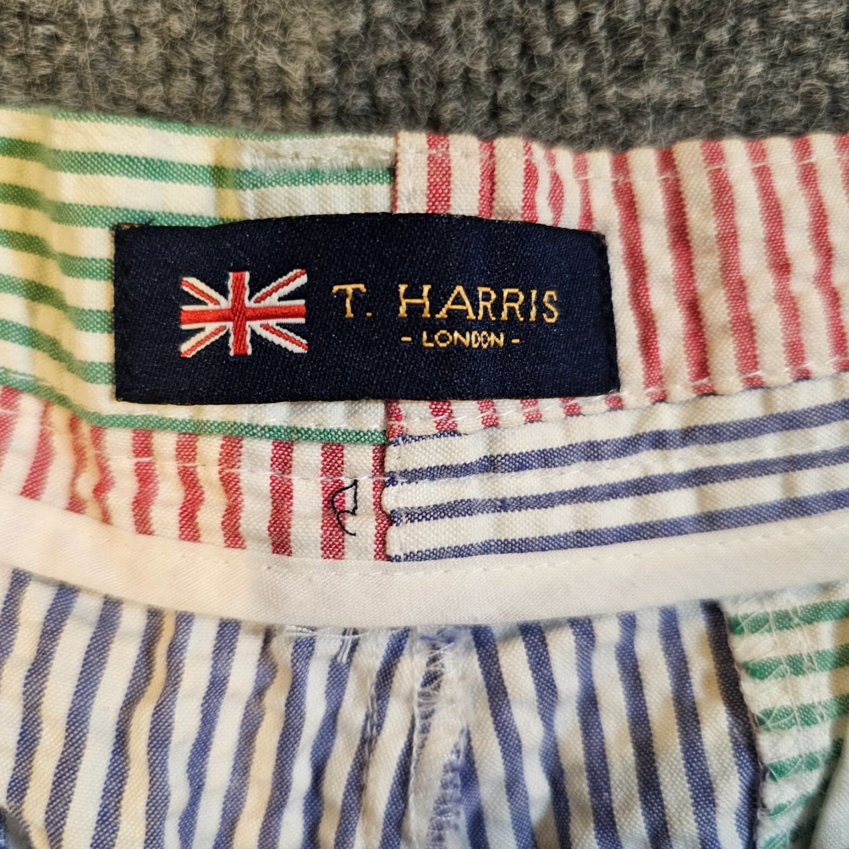 Vintage Harris Shorts Men 34 Green Blue Red Madras Plaid Bermuda Preppy Casual Seersucker 10in Inseam Flat Front Knit Cotton Zip Pockets Size US 34 / EU 50 - 7 Thumbnail
