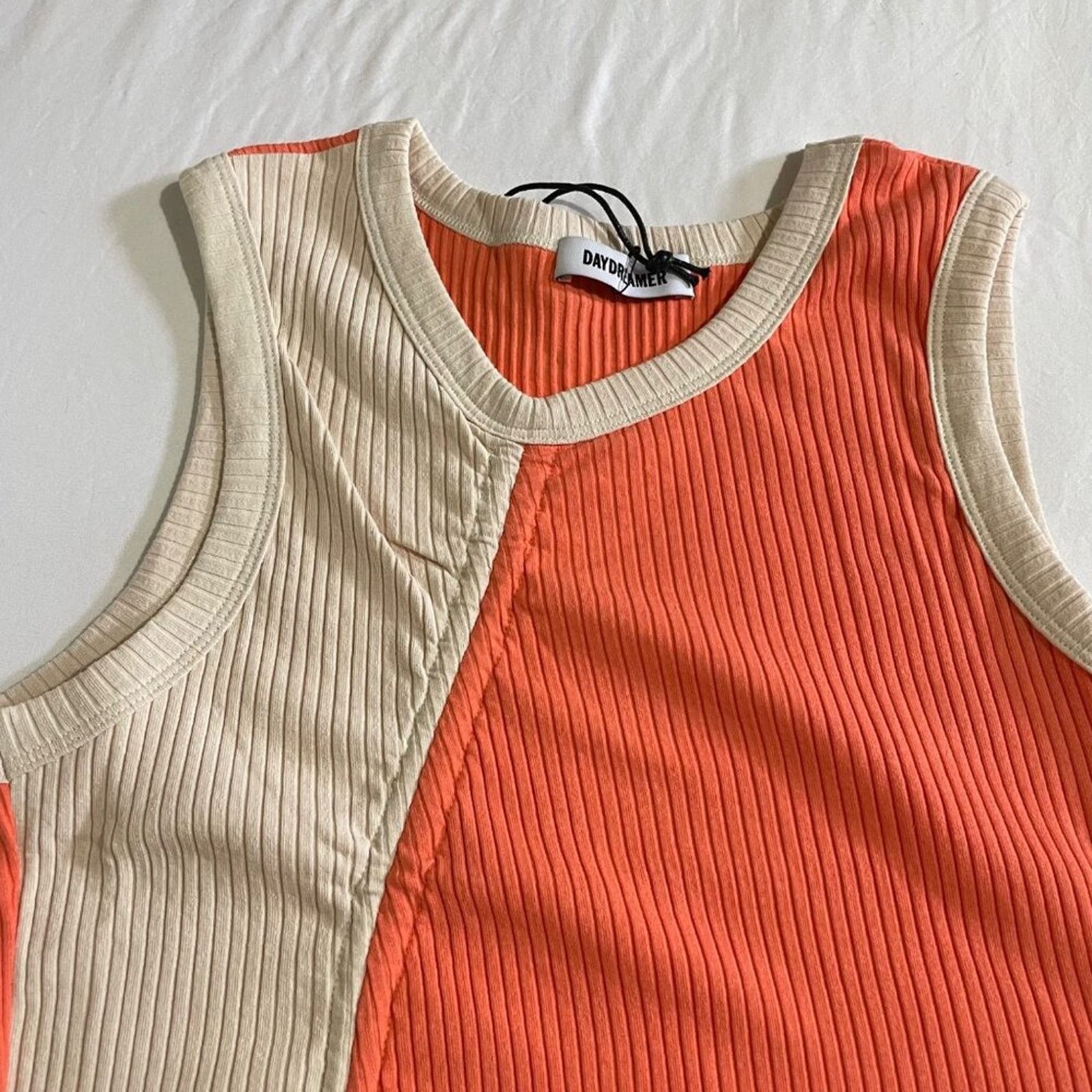 Daydreamer Daydreamer Women’s Backstage Ribbed Ruched New Tank XL Size XL / US 12-14 / IT 48-50 - 4 Thumbnail